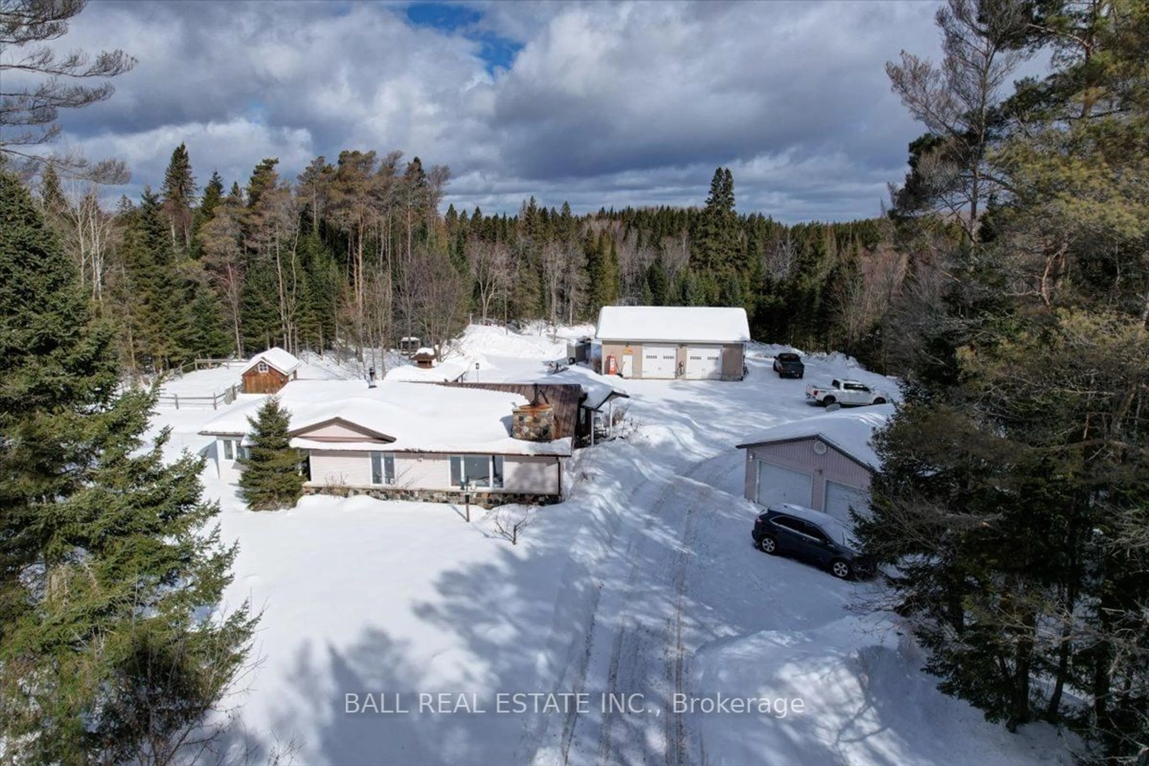 A pic from outside/outdoor area/front of a property/back of a property/a pic from drone, unknown for 5794 Highway 620, Wollaston Ontario K0L 1P0