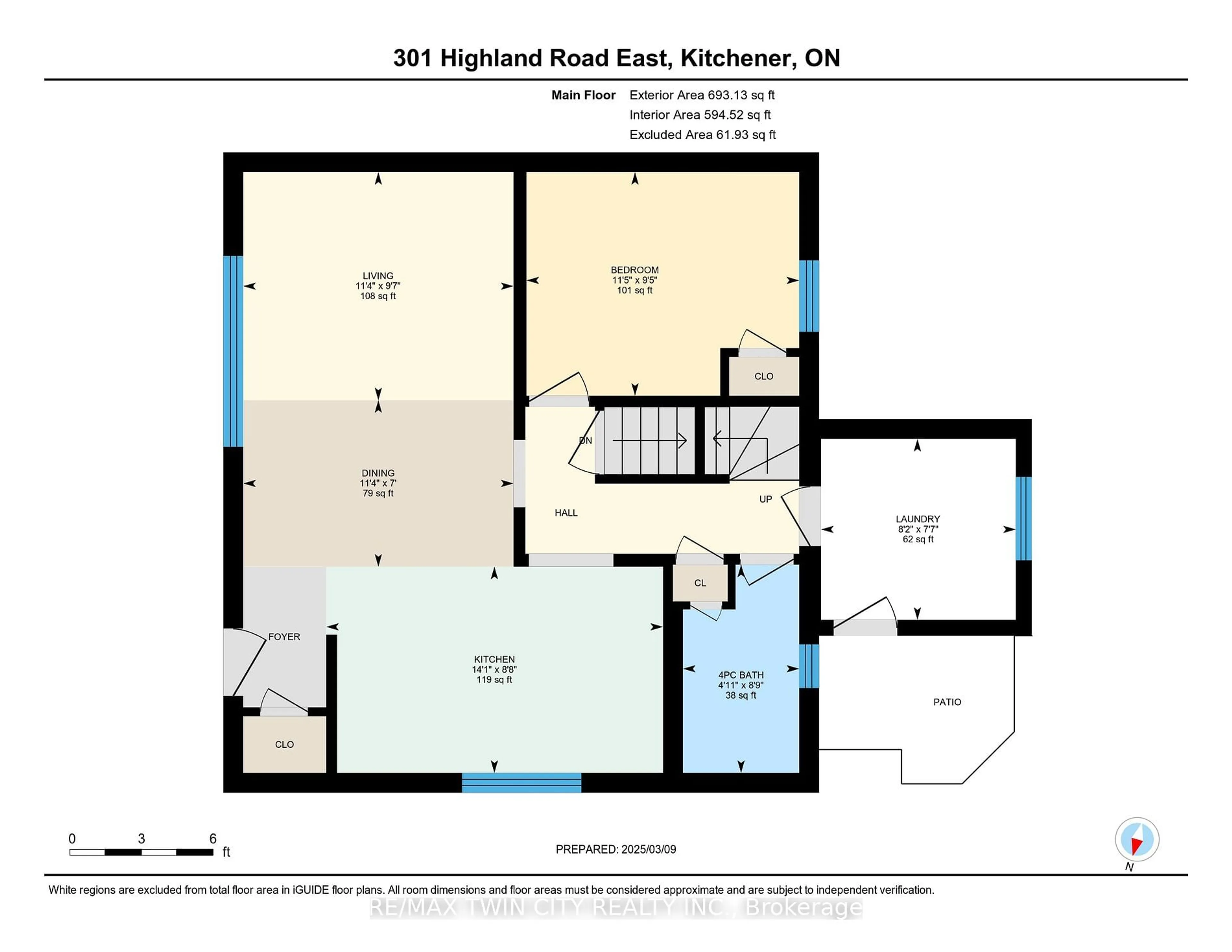 Floor plan for 301 Highland Rd, Kitchener Ontario N2M 3W6