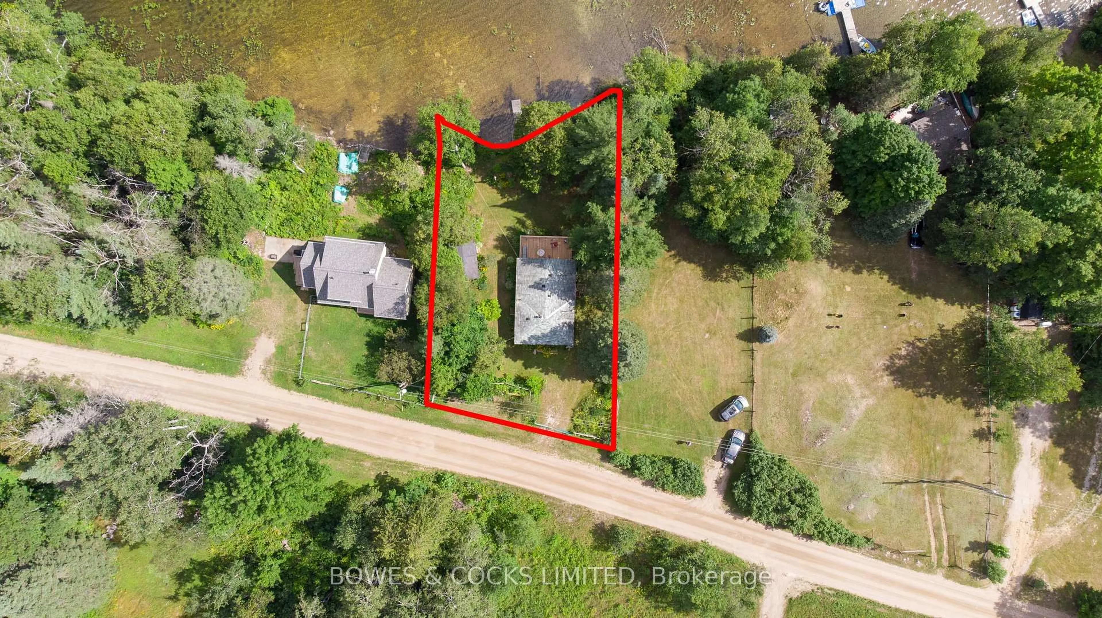 A pic from outside/outdoor area/front of a property/back of a property/a pic from drone, water/lake/river/ocean view for 197 KING Rd, Wollaston Ontario K0L 1P0