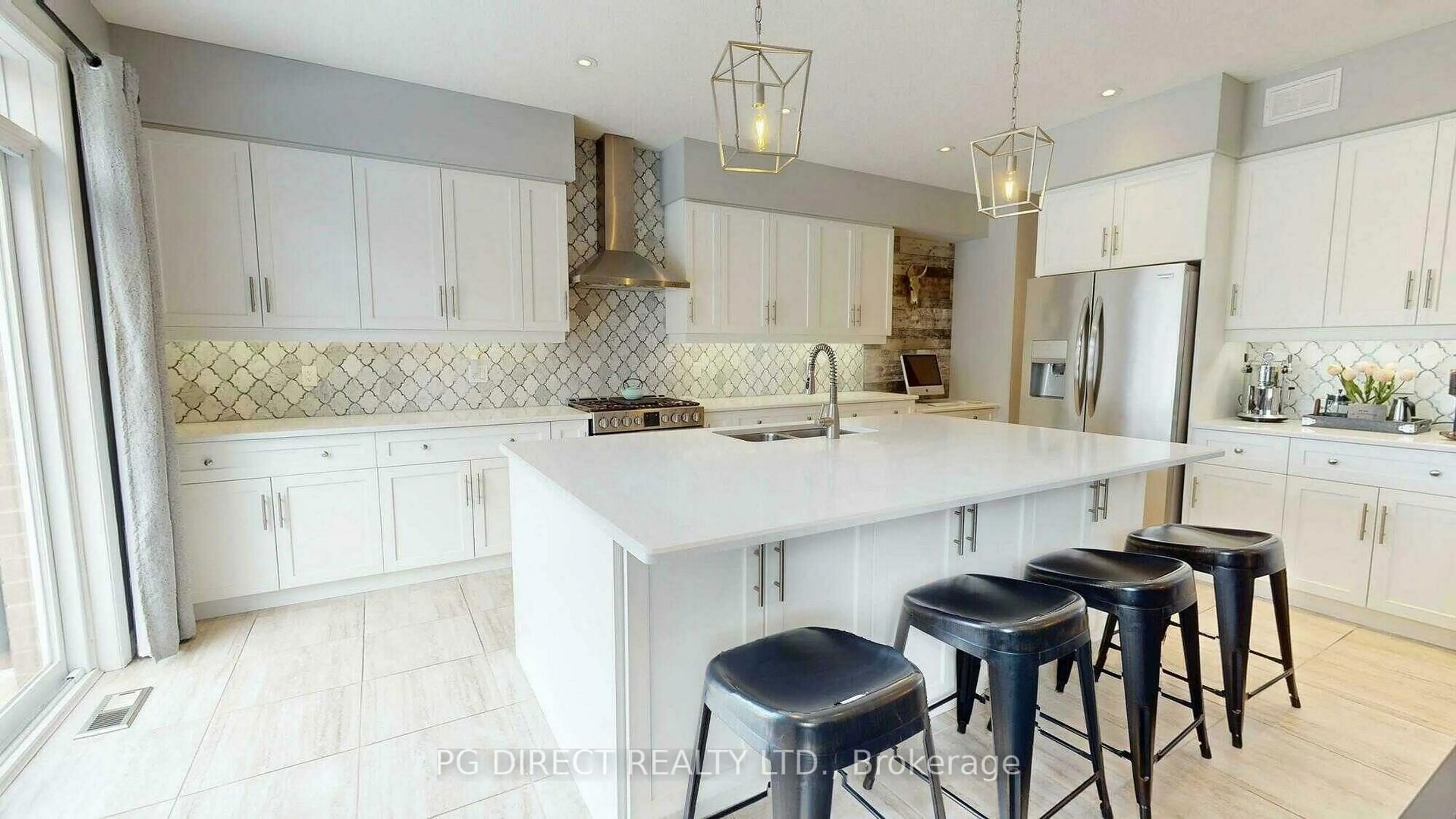 Contemporary kitchen, ceramic/tile floor for 111 Ambrous Cres, Guelph Ontario N1G 0G1