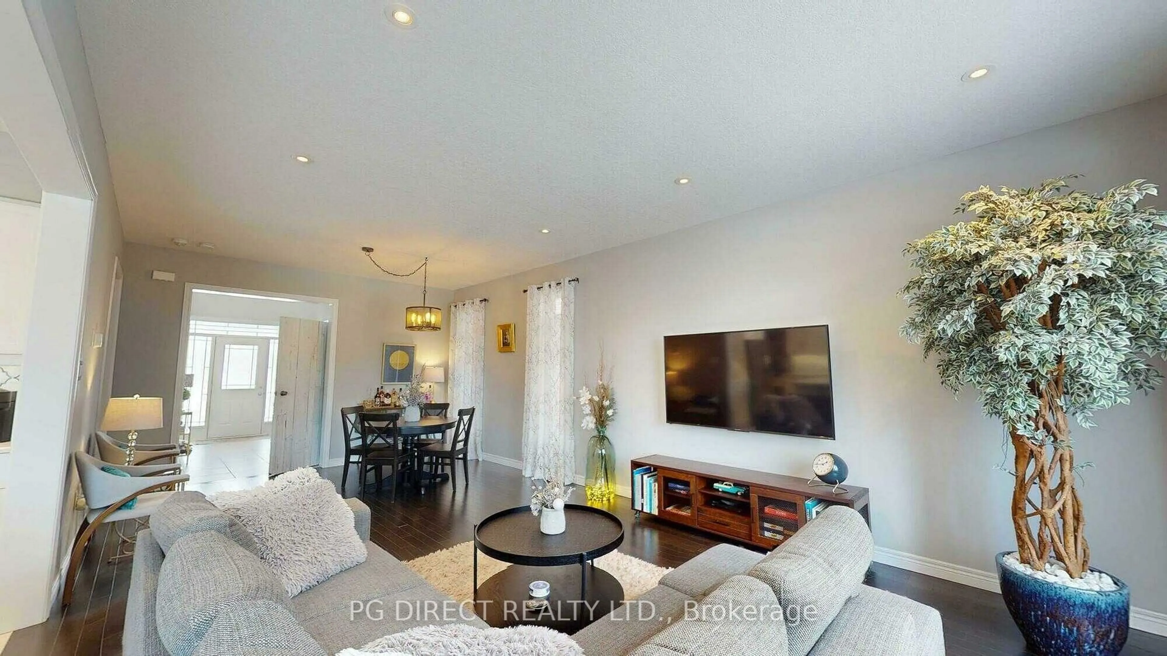 Living room with furniture, wood/laminate floor for 111 Ambrous Cres, Guelph Ontario N1G 0G1