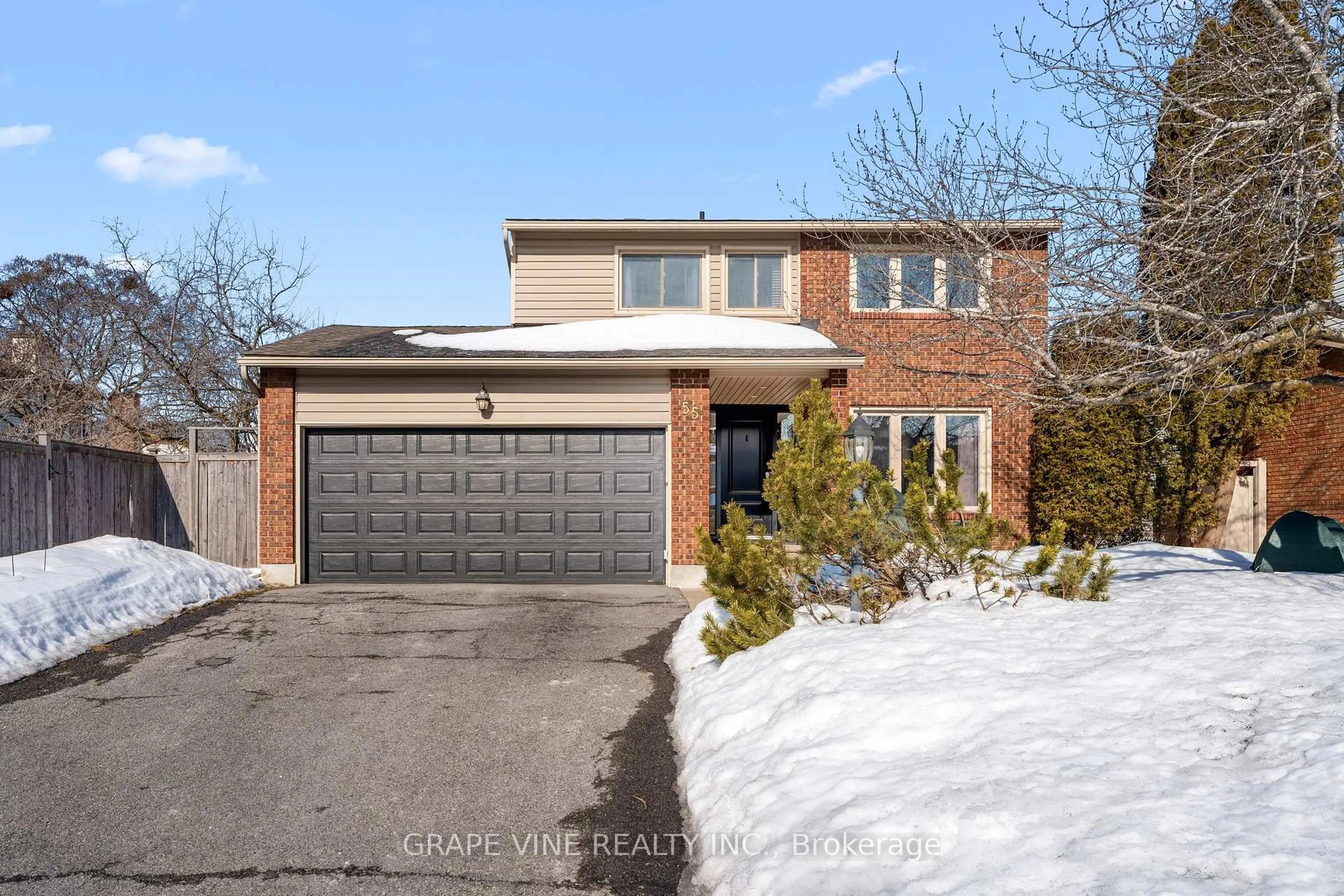 Home with brick exterior material, street for 55 Burnetts Gr Circ, Barrhaven Ontario K2J 1R8