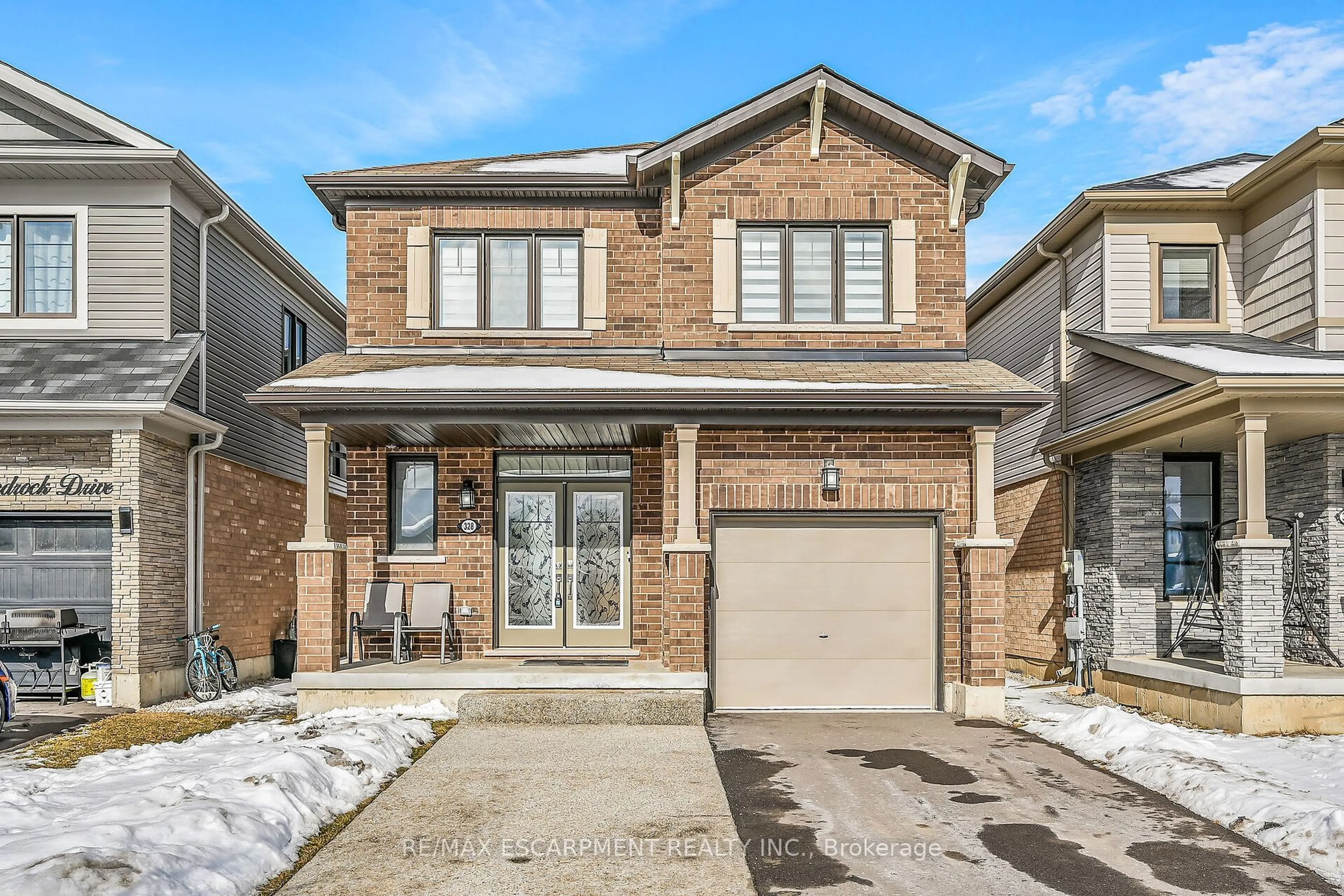 Home with brick exterior material, street for 328 Bedrock Dr, Hamilton Ontario L8J 0B6