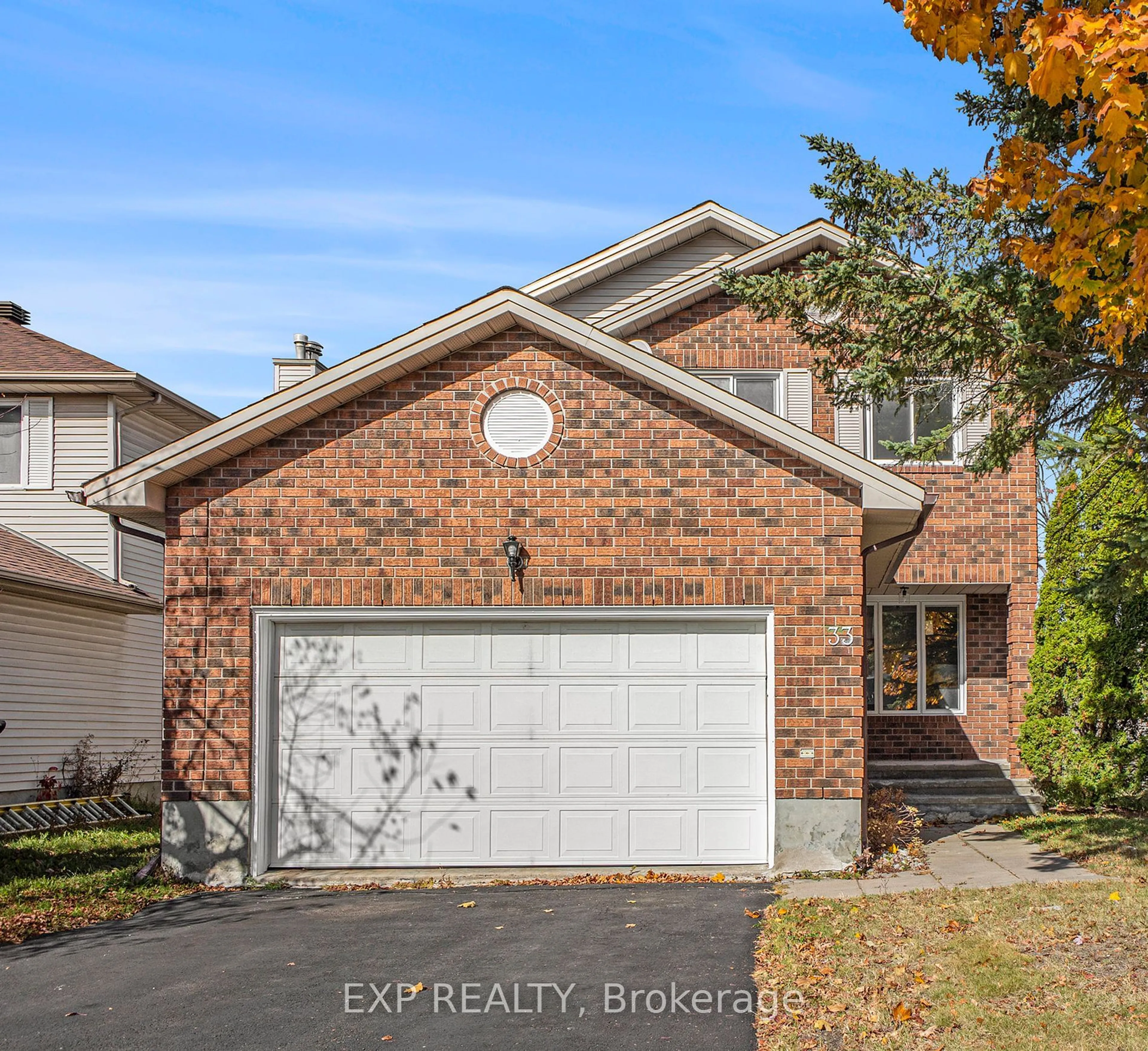 Home with brick exterior material, street for 33 Bridle Park Dr, Kanata Ontario K2M 2E2