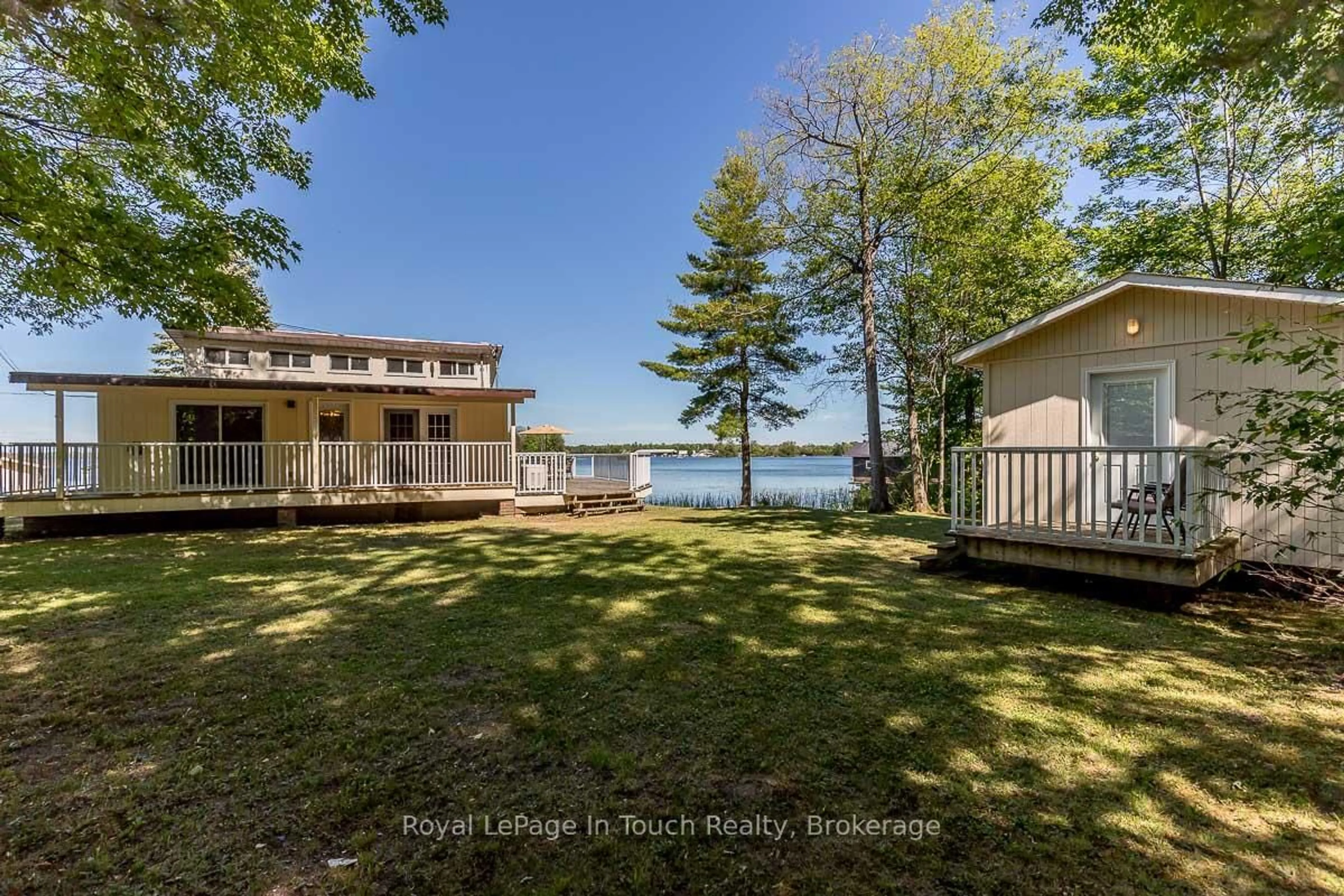 Patio, water/lake/river/ocean view for 36 Yellowhead Island, Georgian Bay Ontario L0K 1S0