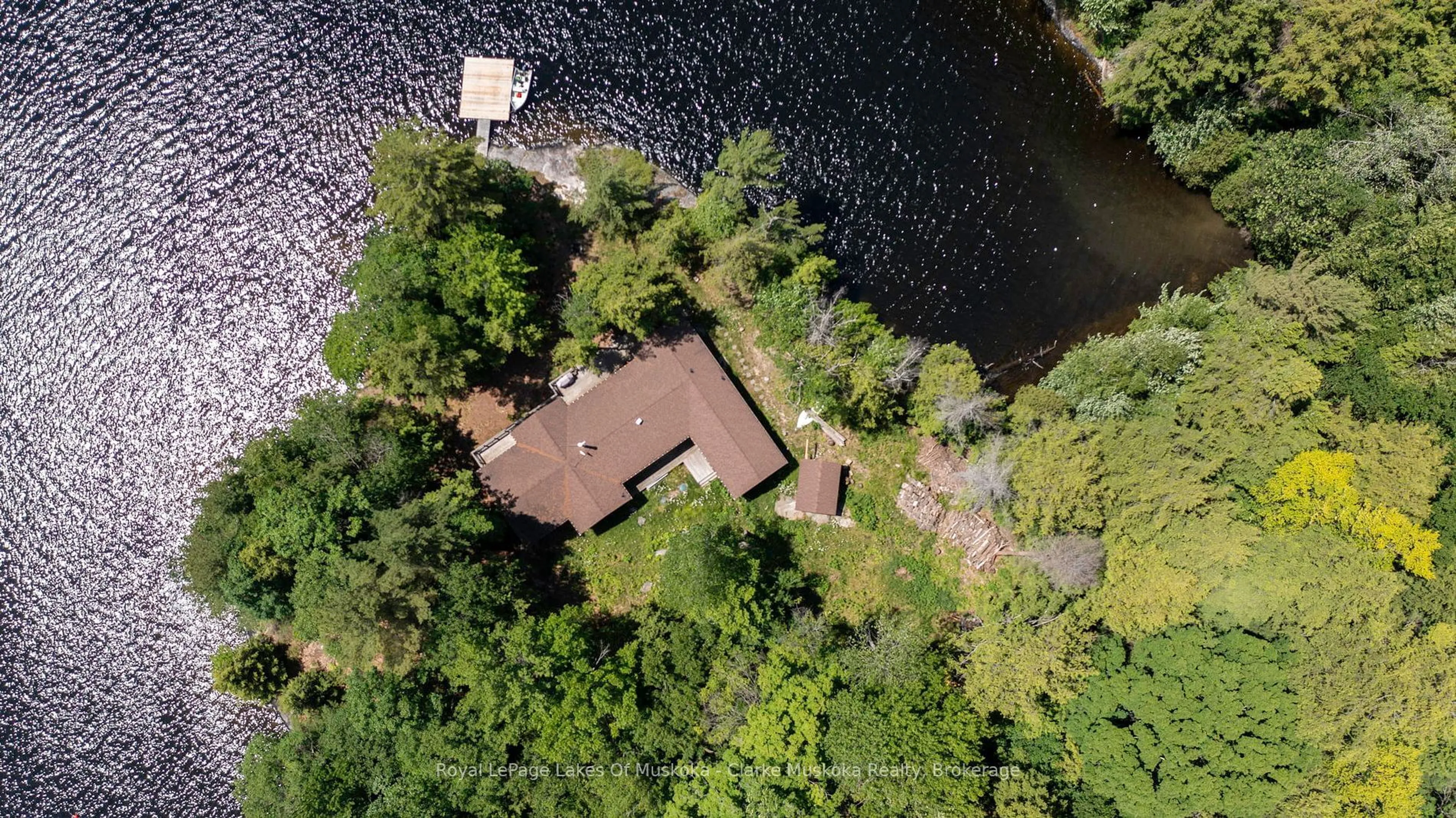 A pic from outside/outdoor area/front of a property/back of a property/a pic from drone, water/lake/river/ocean view for 215 Crane Lake Water N/A, The Archipelago Ontario P2A 0B7