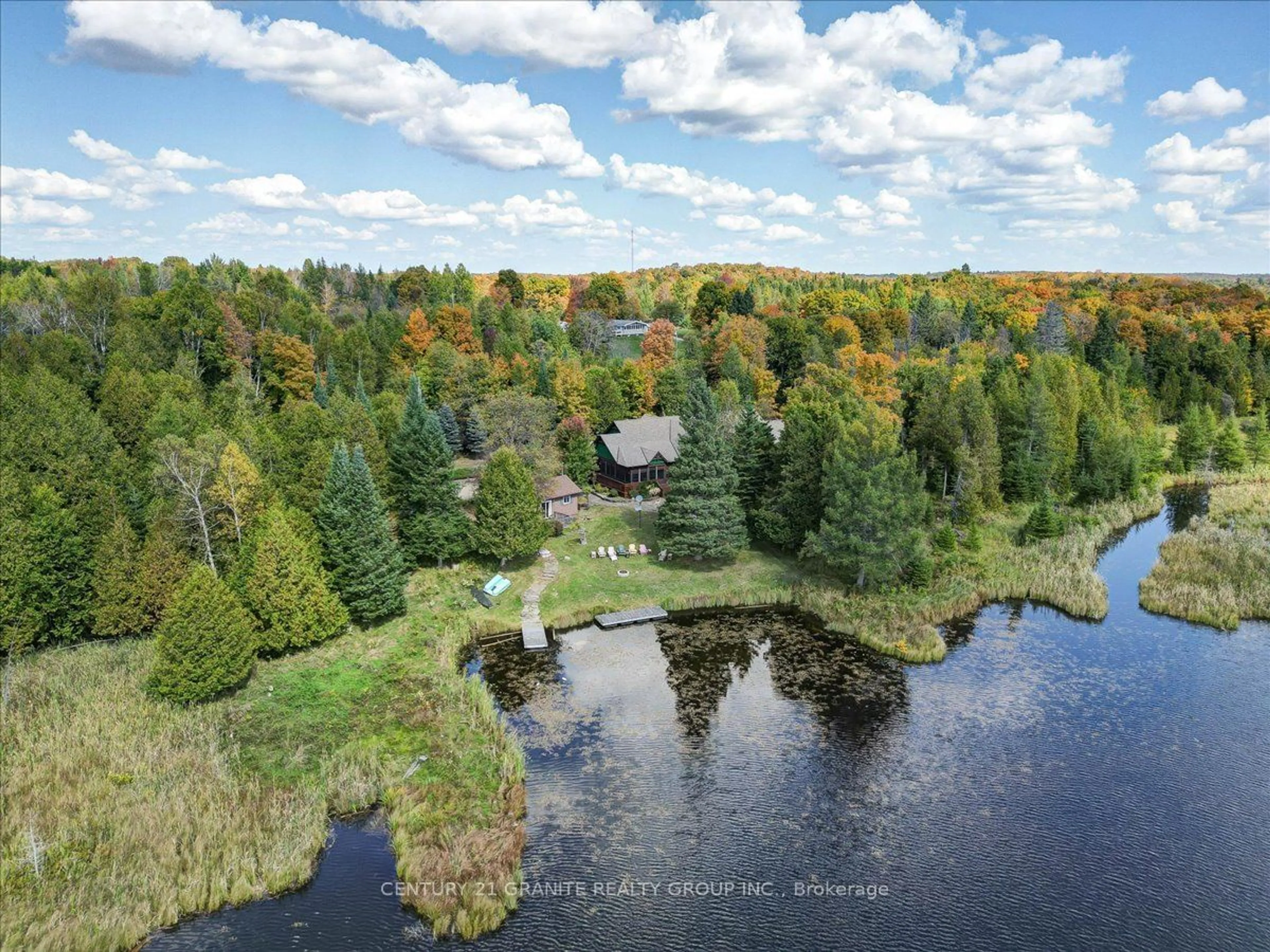 A pic from outside/outdoor area/front of a property/back of a property/a pic from drone, water/lake/river/ocean view for 727 Ingram Rd, Wollaston Ontario K0L 1P0