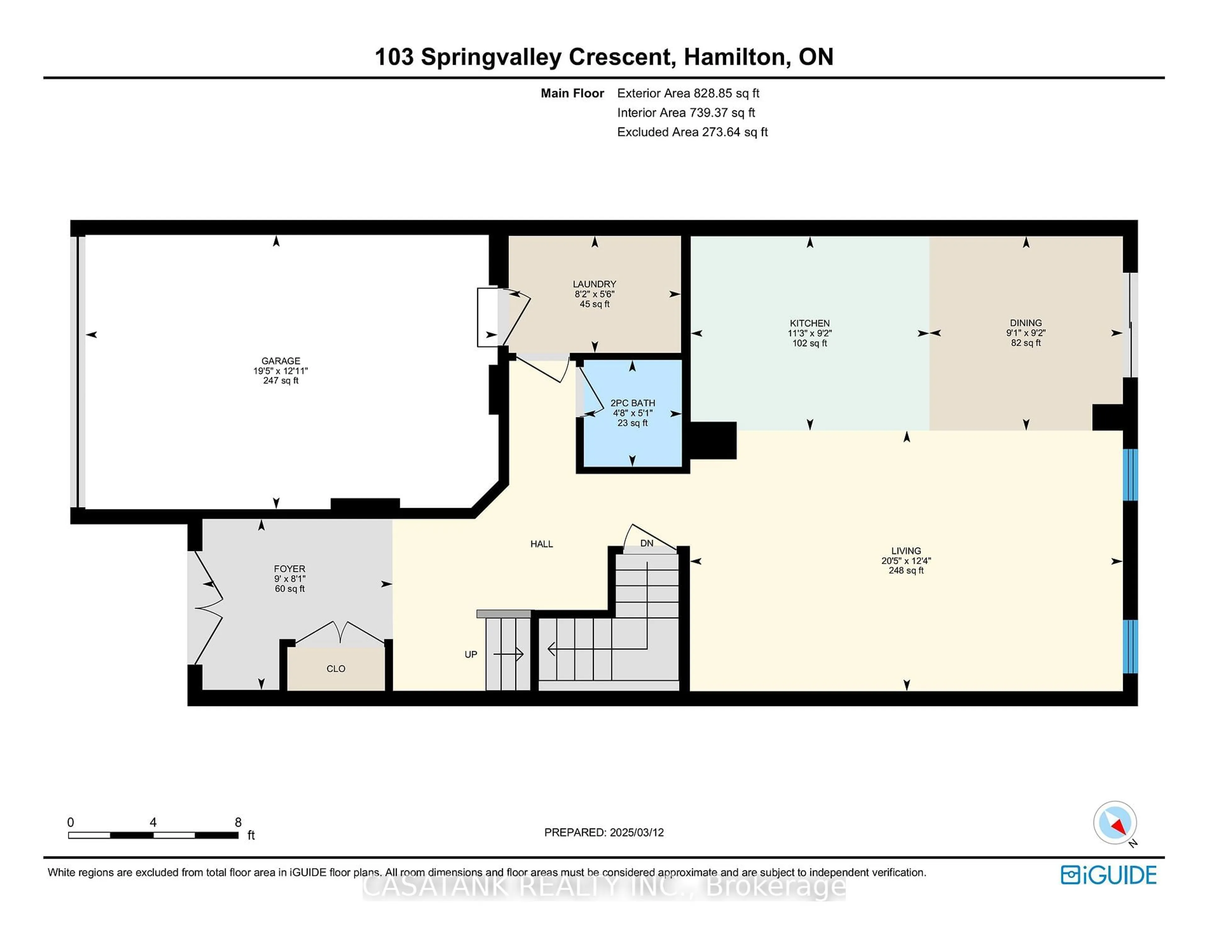 Floor plan for 103 Springvalley Cres, Hamilton Ontario L9C 7X3