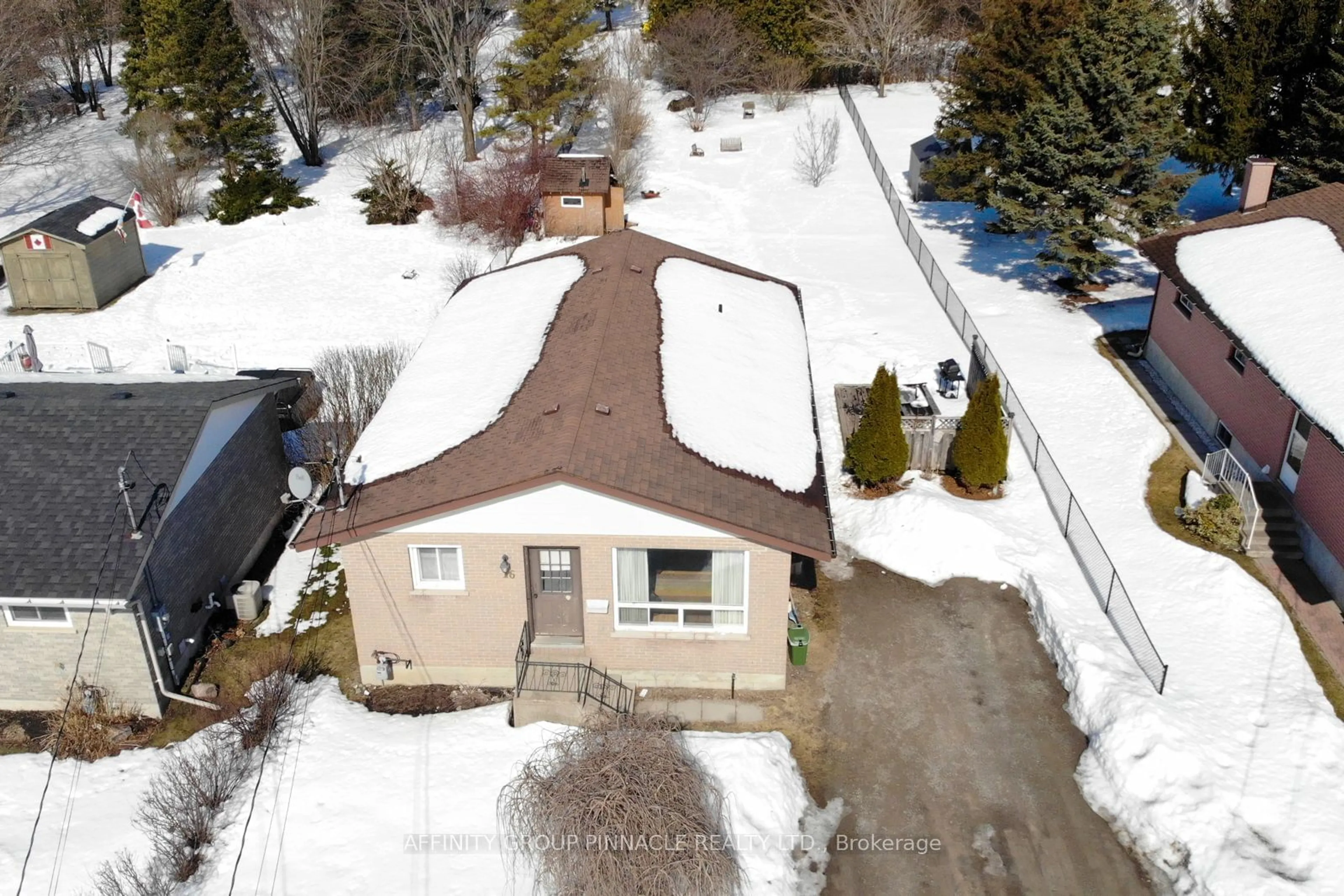 A pic from outside/outdoor area/front of a property/back of a property/a pic from drone, street for 16 Parkside Dr, Kawartha Lakes Ontario K9V 5X8