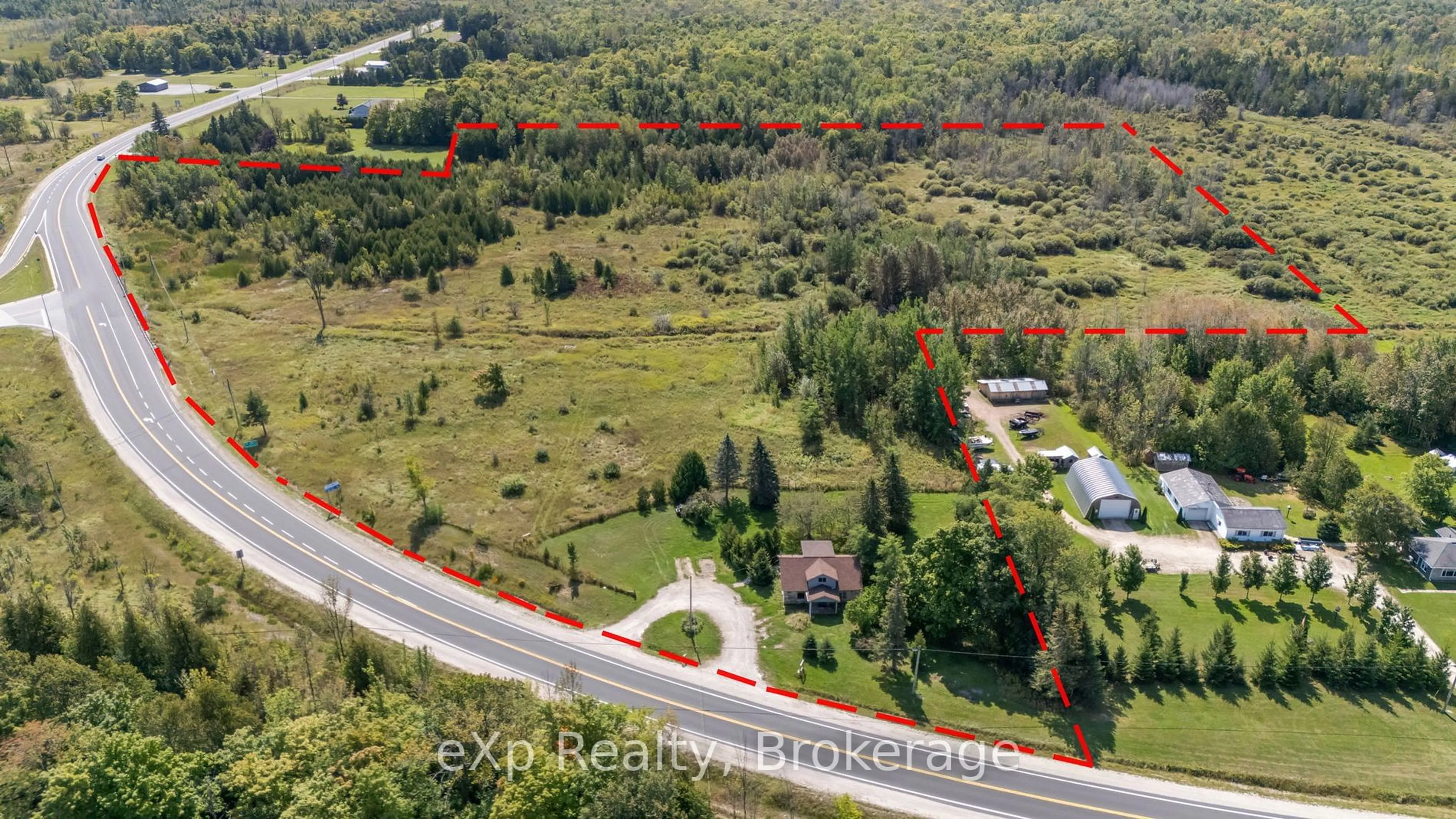 A pic from outside/outdoor area/front of a property/back of a property/a pic from drone, street for 217 HIGHWAY 6, South Bruce Peninsula Ontario N0H 2T0