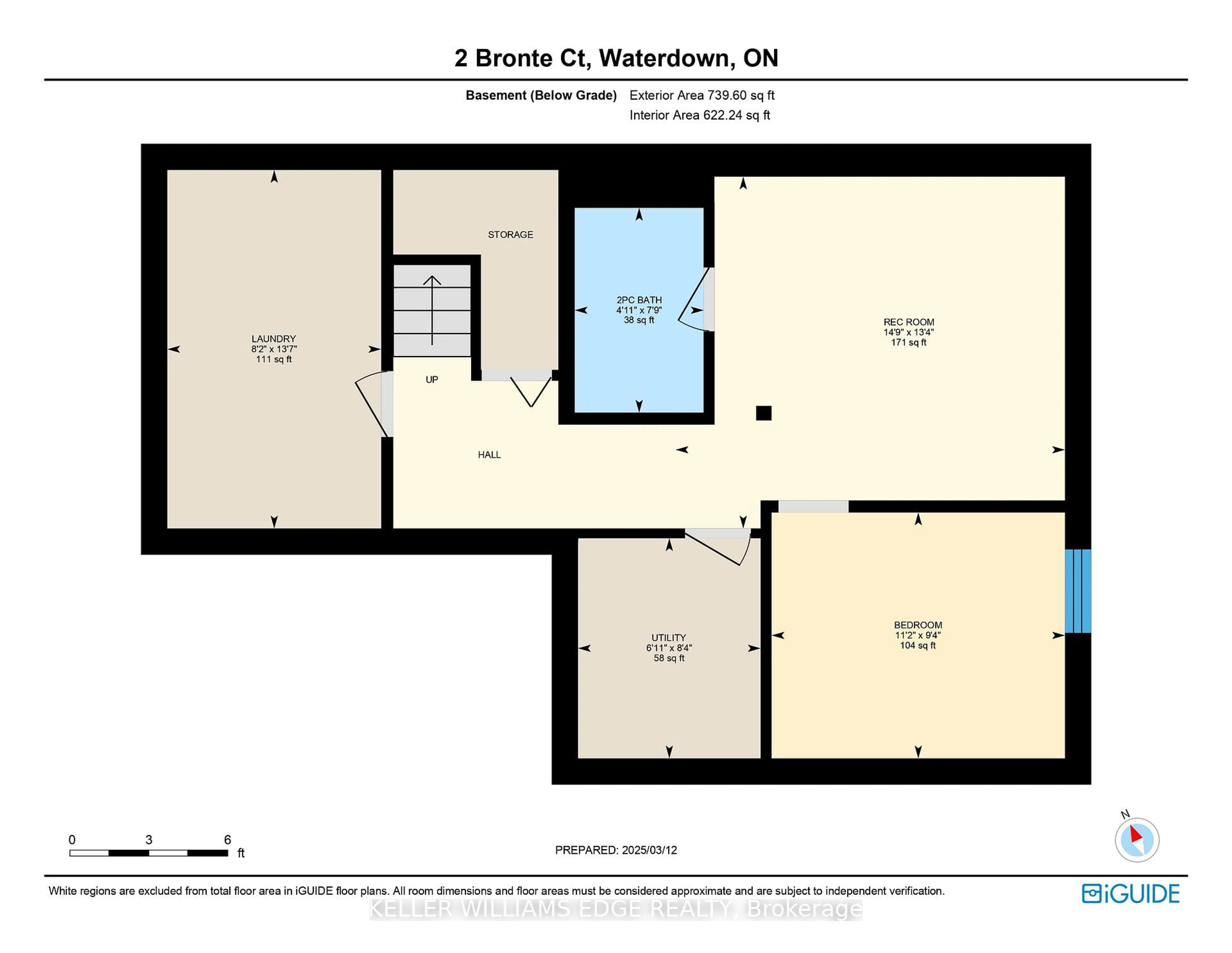 Floor plan for 2 Bronte Crt, Hamilton Ontario L9H 7N2