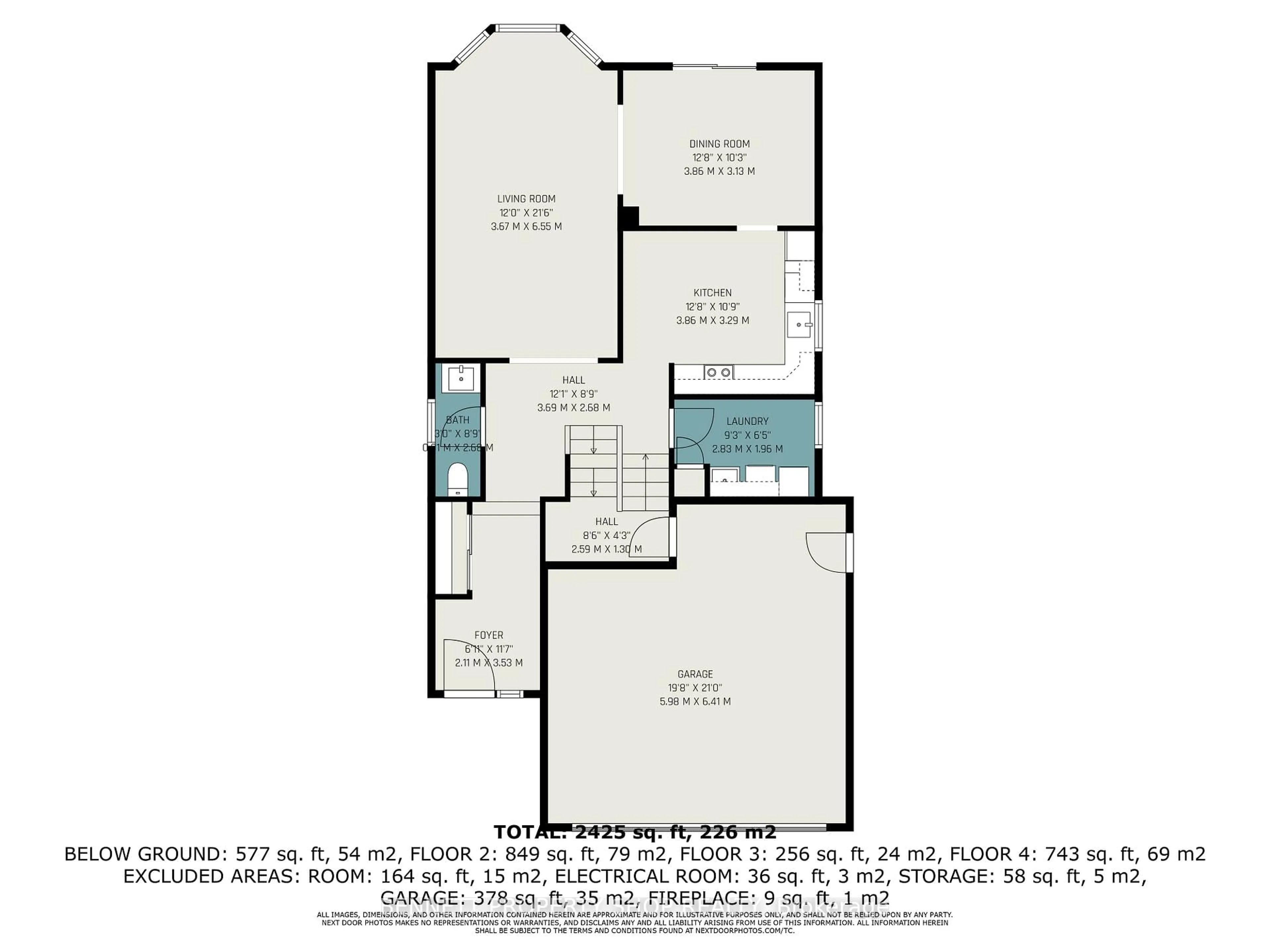 Floor plan for 8 Huntersfield Dr, Ottawa Ontario K1T 3E4