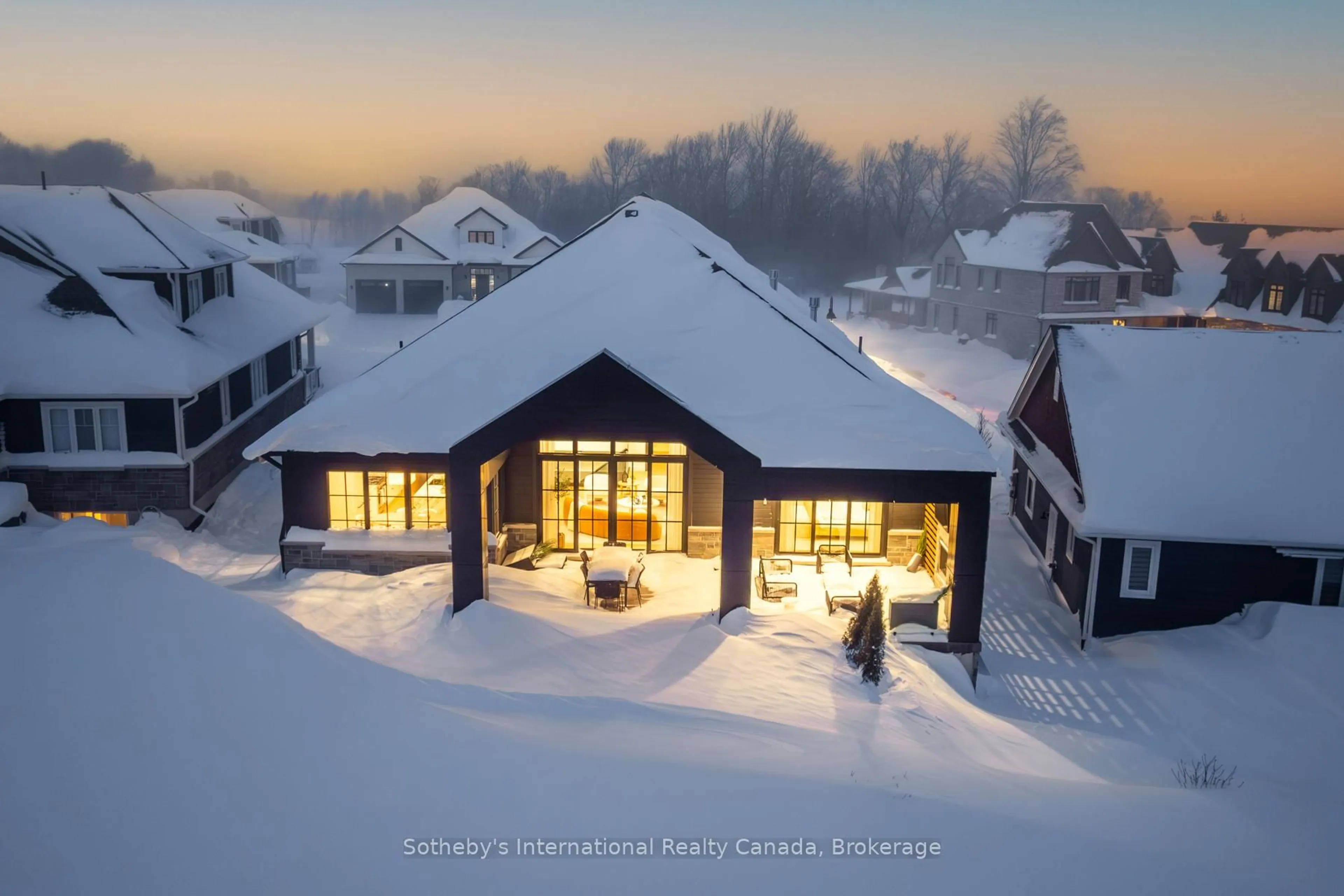 A pic from outside/outdoor area/front of a property/back of a property/a pic from drone, mountain view for 518 Algonquin Tr, Georgian Bluffs Ontario N0H 1S0