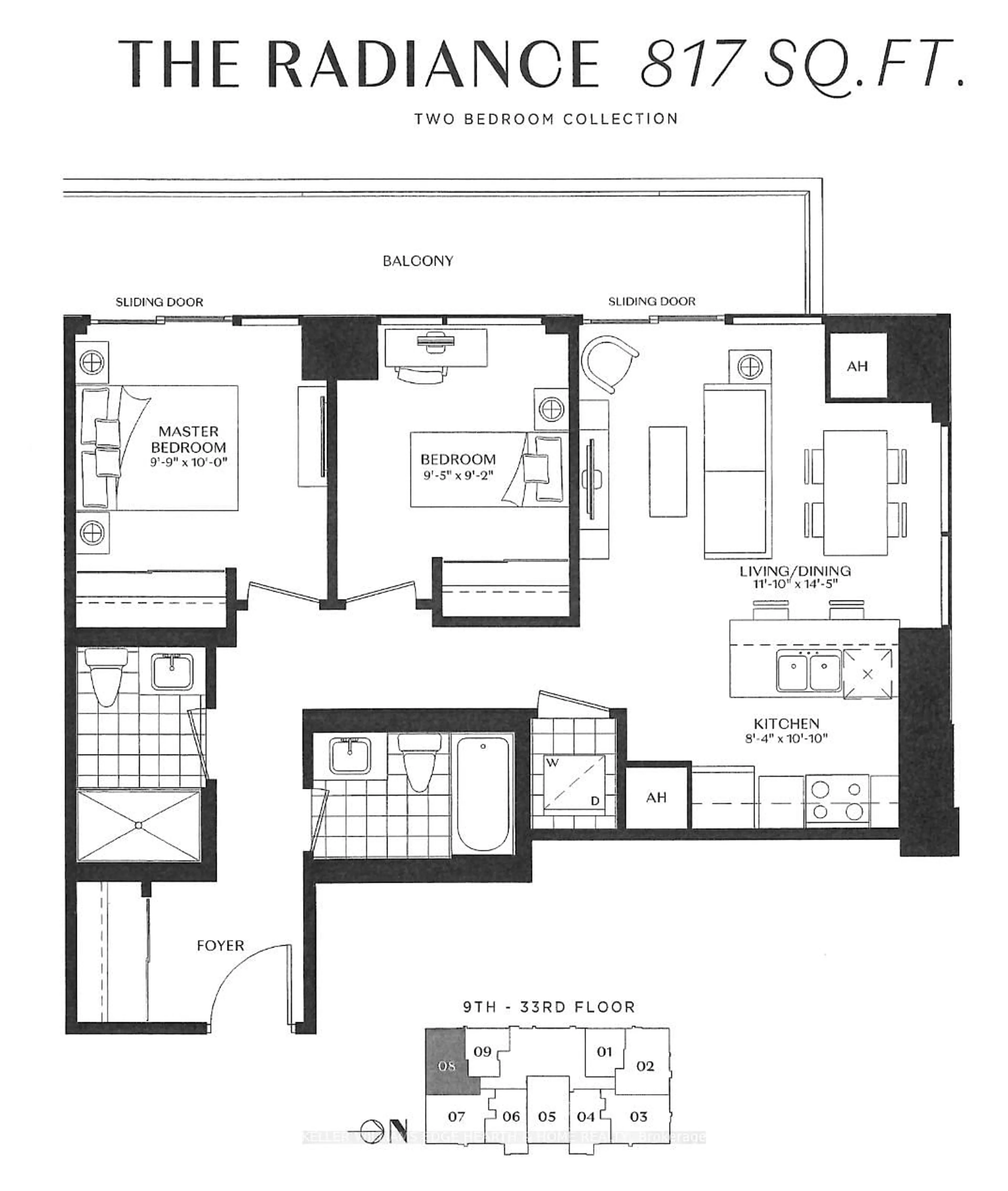 Floor plan for 8 Catharine St #1108, Hamilton Ontario L8R 1H9
