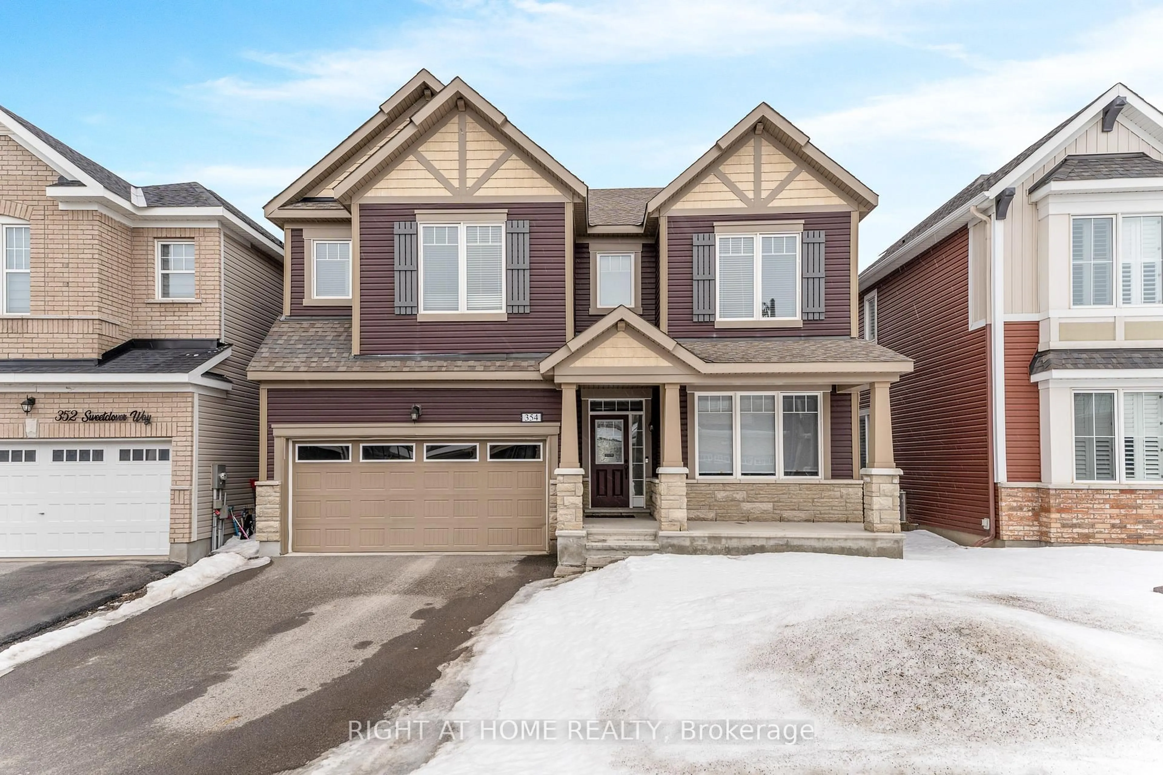 Home with brick exterior material, street for 354 Sweetclover Way, Ottawa Ontario K4A 1E7