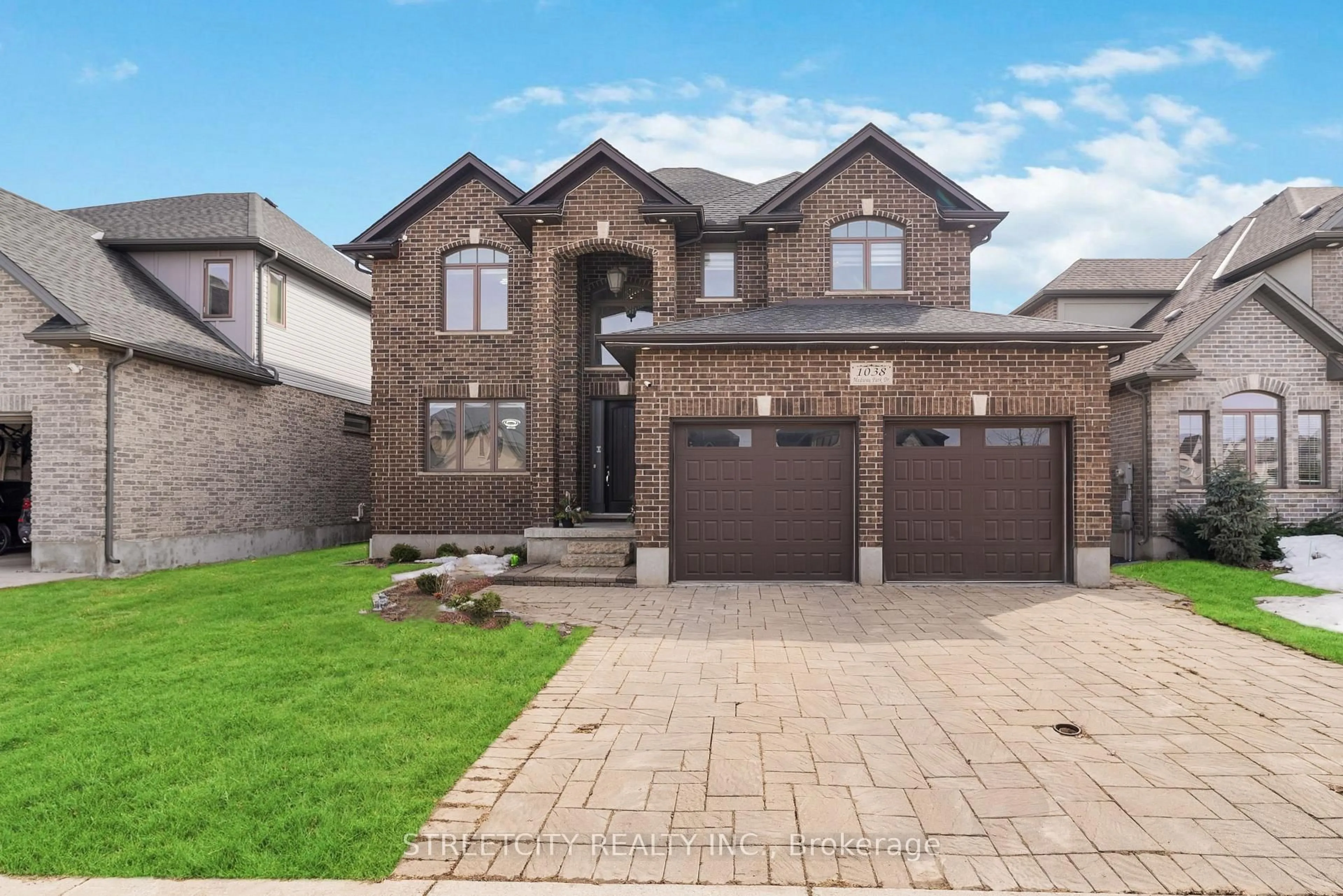 Home with brick exterior material, street for 1038 Medway Park Dr, London Ontario N6G 0E4