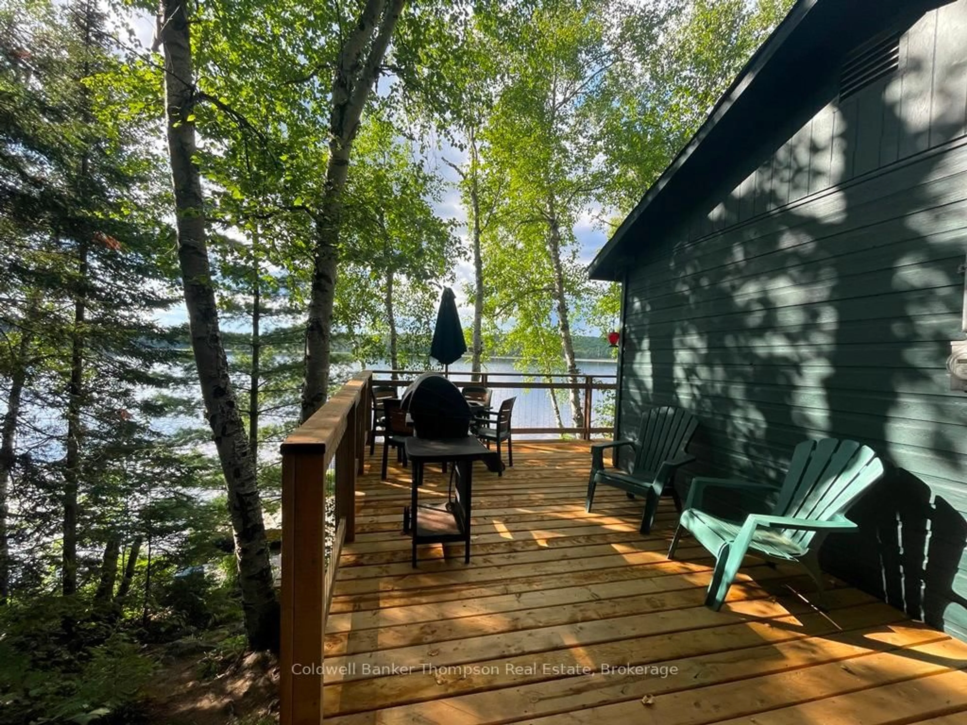 Patio, water/lake/river/ocean view for 19WA Pool Lake N/A, Strong Ontario P0A 1Z0