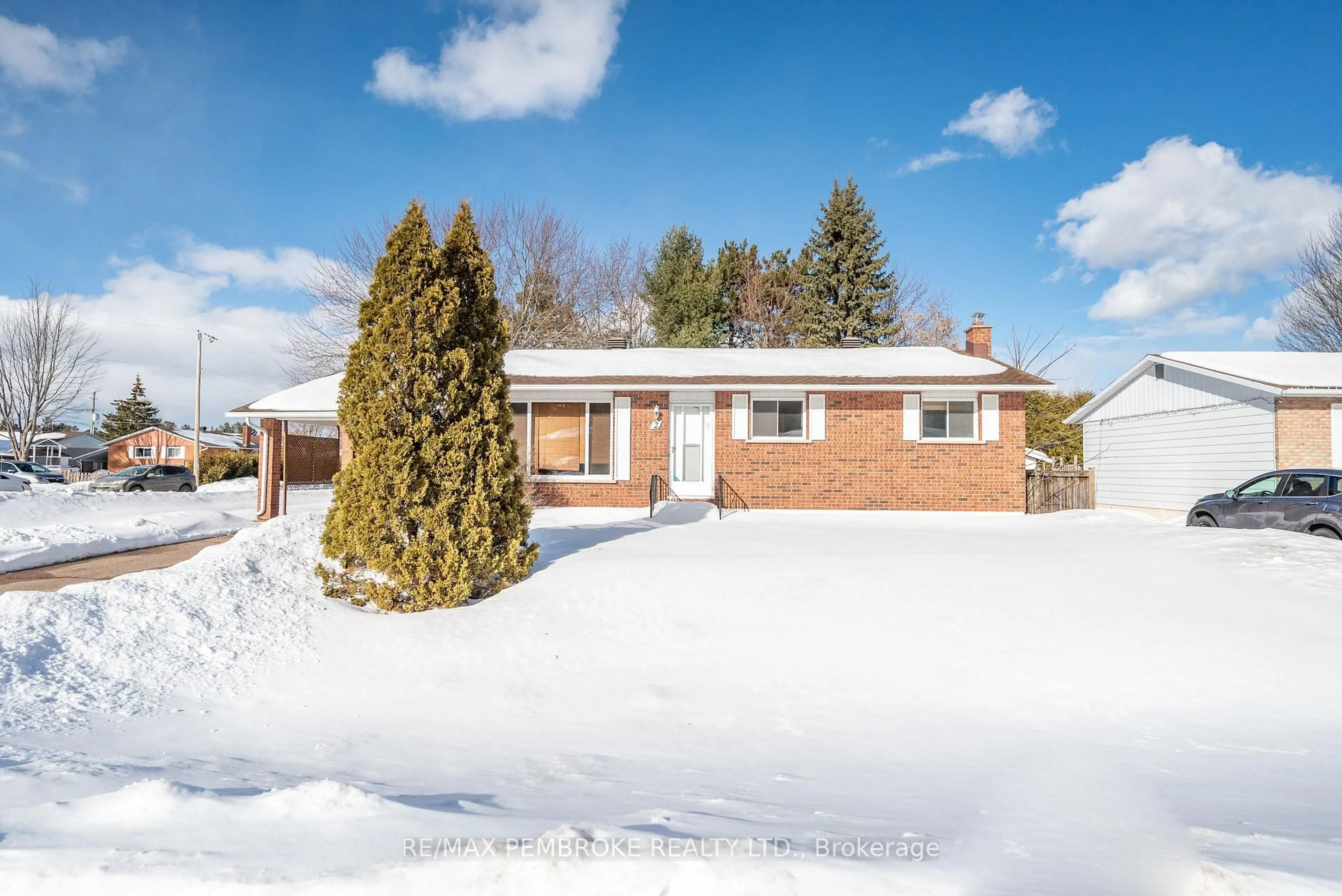 Home with brick exterior material, street for 2 James St, Petawawa Ontario K8H 3B5