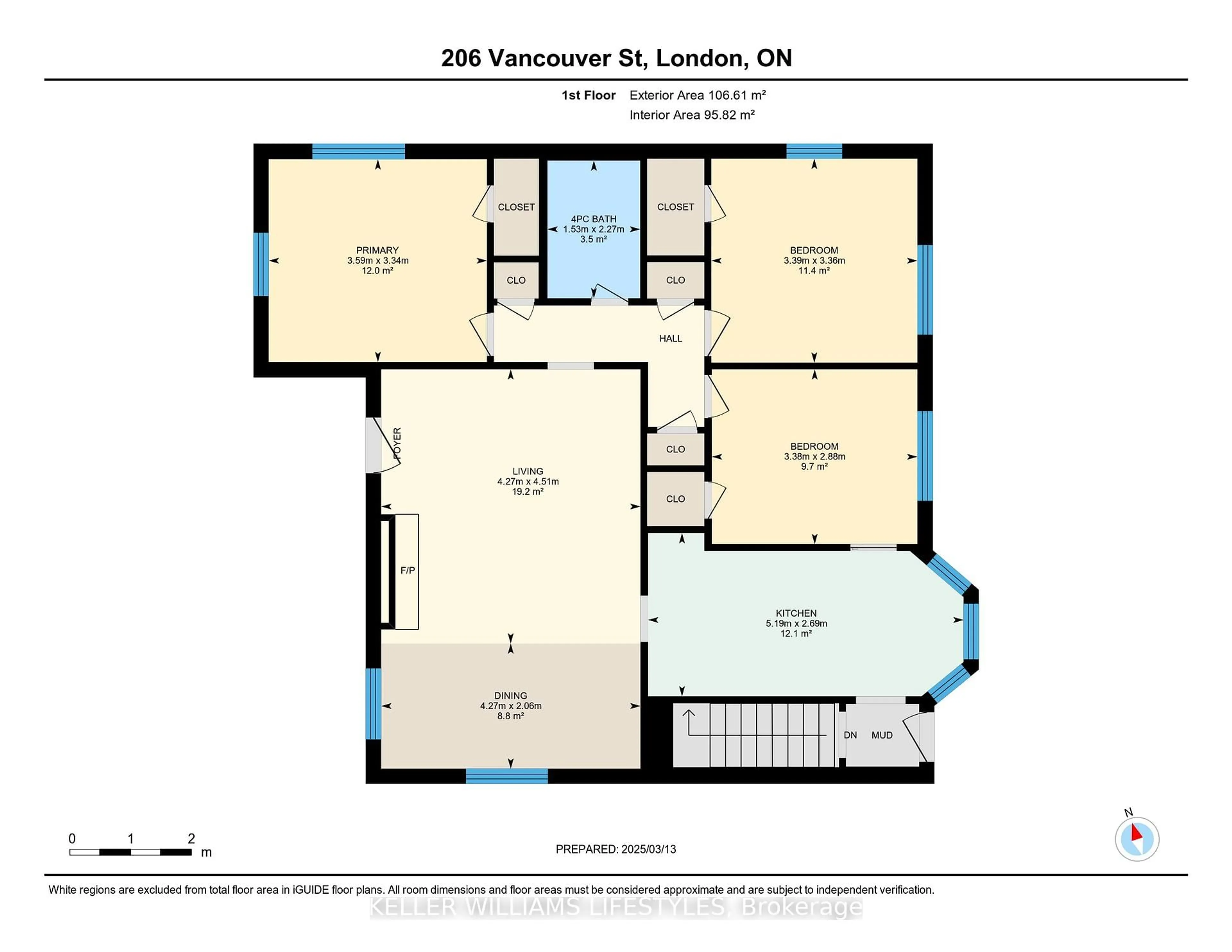 Floor plan for 206 Vancouver St, London Ontario N5W 4R7