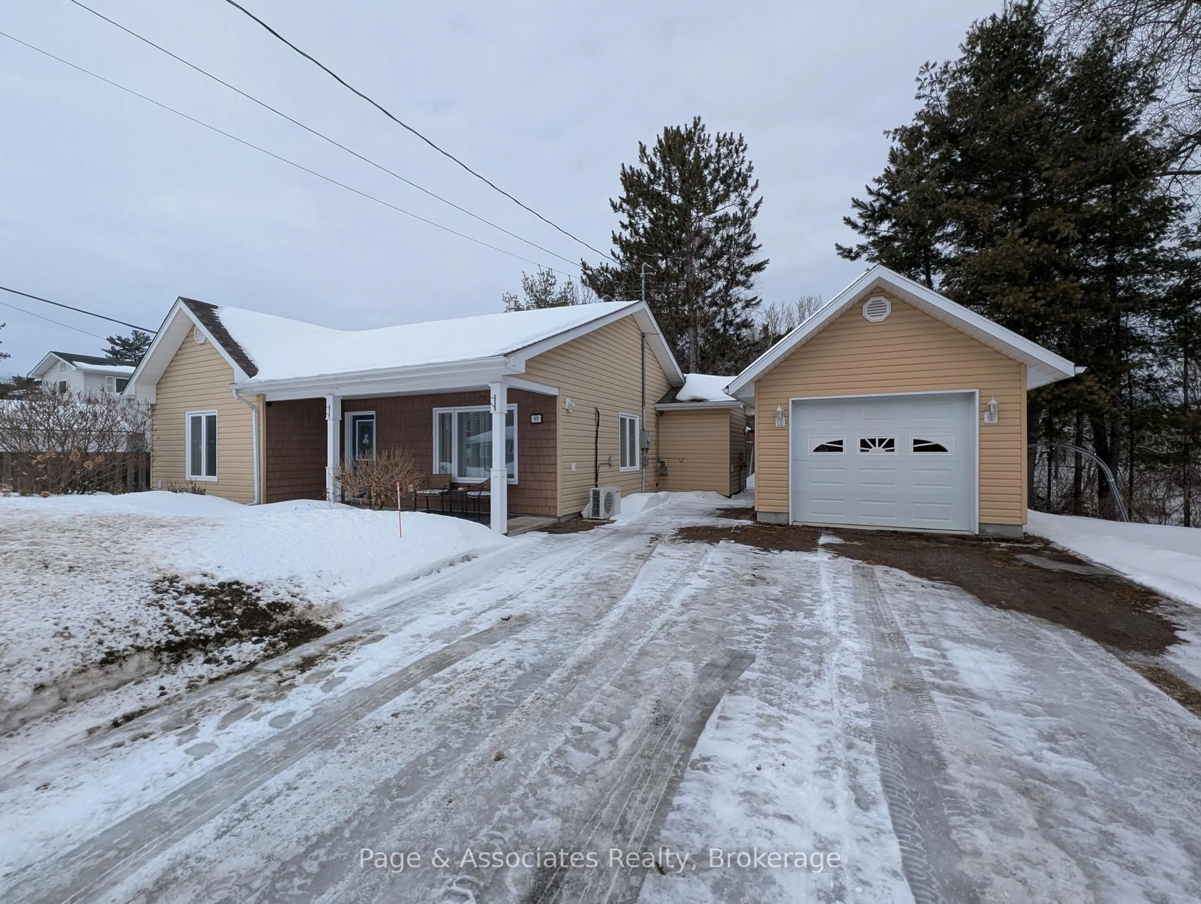 A pic from outside/outdoor area/front of a property/back of a property/a pic from drone, street for 89 Second St, West Nipissing Ontario P2B 3A7