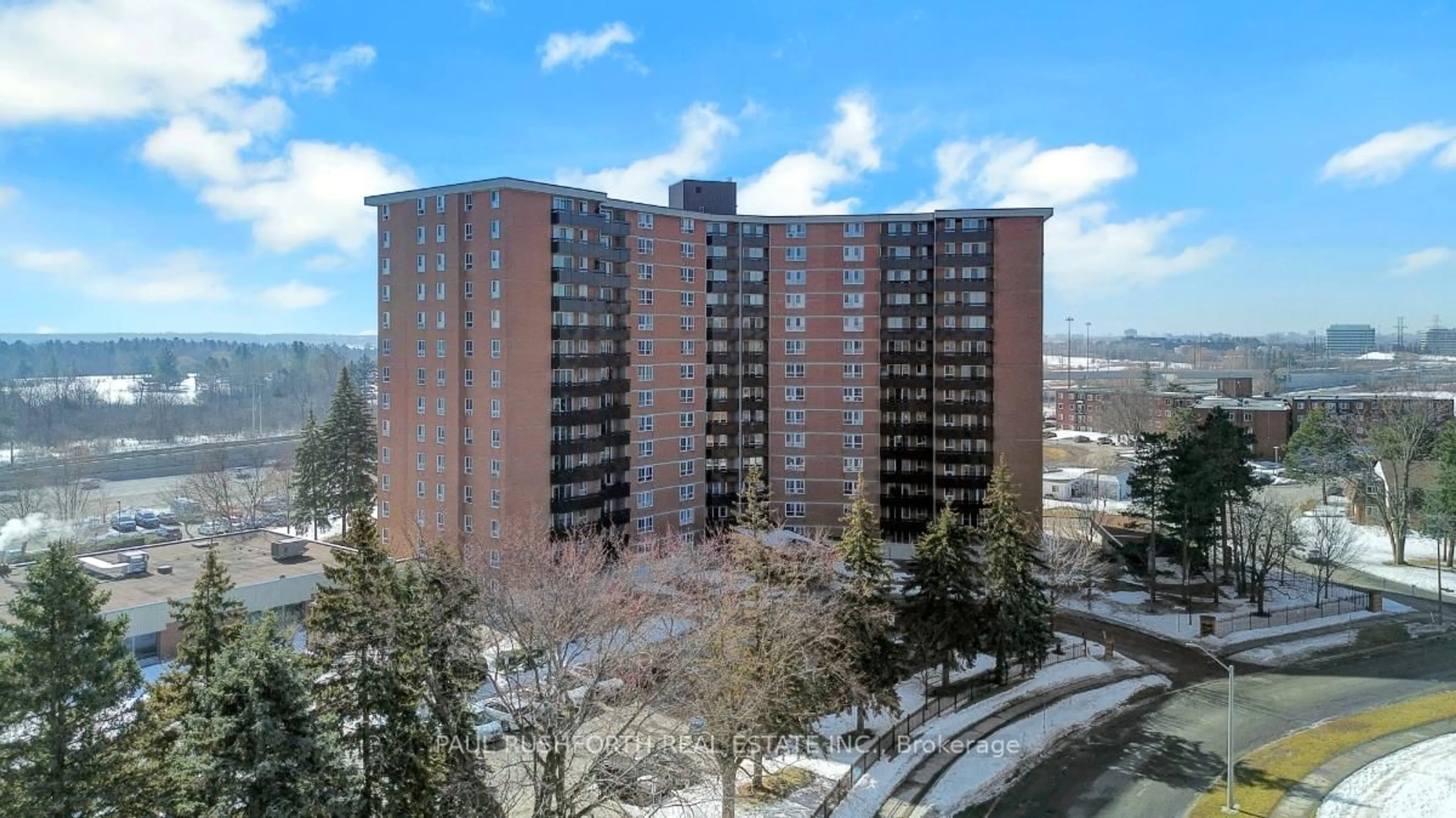 A pic from outside/outdoor area/front of a property/back of a property/a pic from drone, city buildings view from balcony for 2000 Jasmine Cres #1504, Ottawa Ontario K1B 3R9