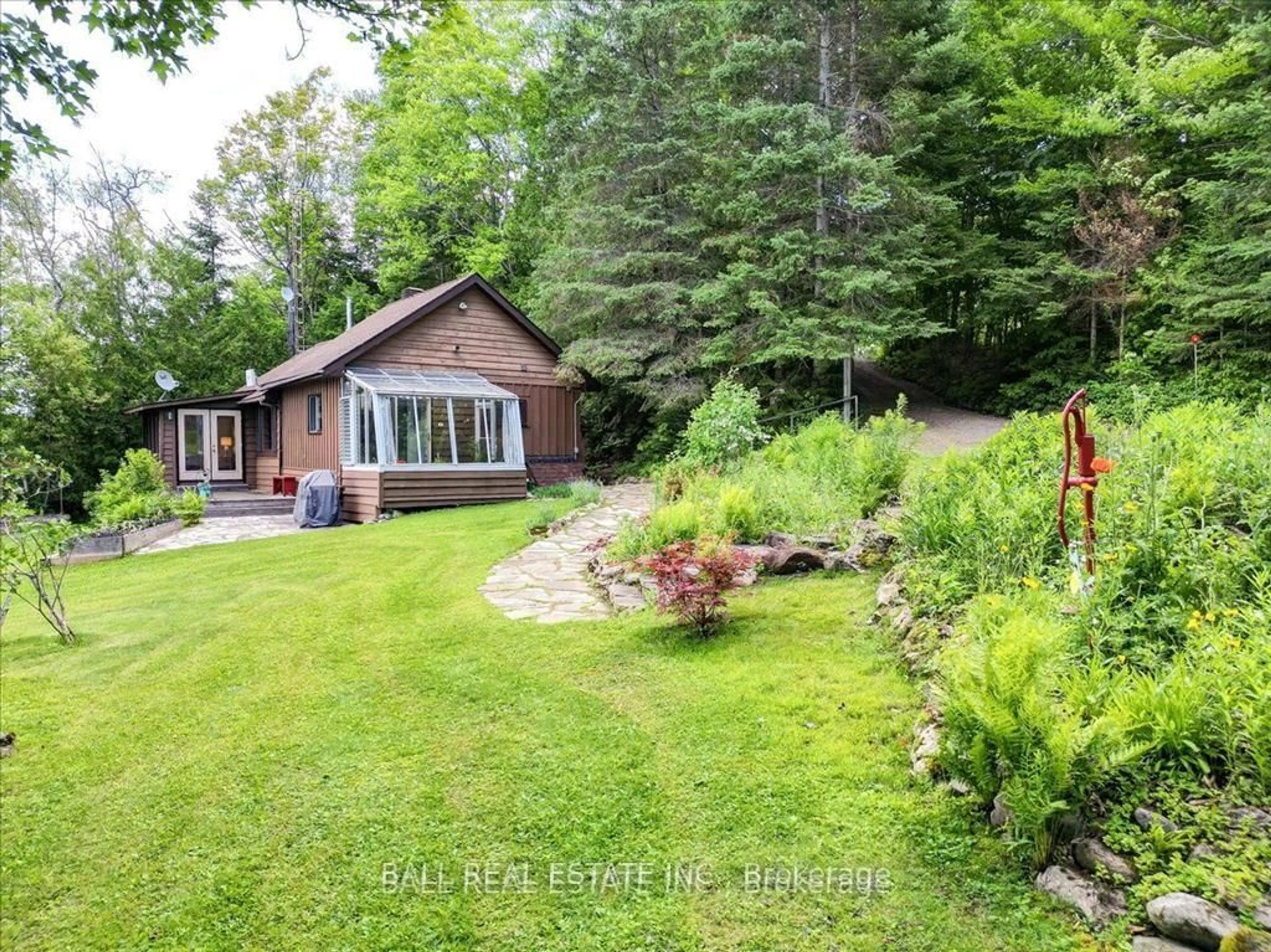 A pic from outside/outdoor area/front of a property/back of a property/a pic from drone, forest/trees view for 26909 Highway 28 N/A, Highlands East Ontario K0L 1M0