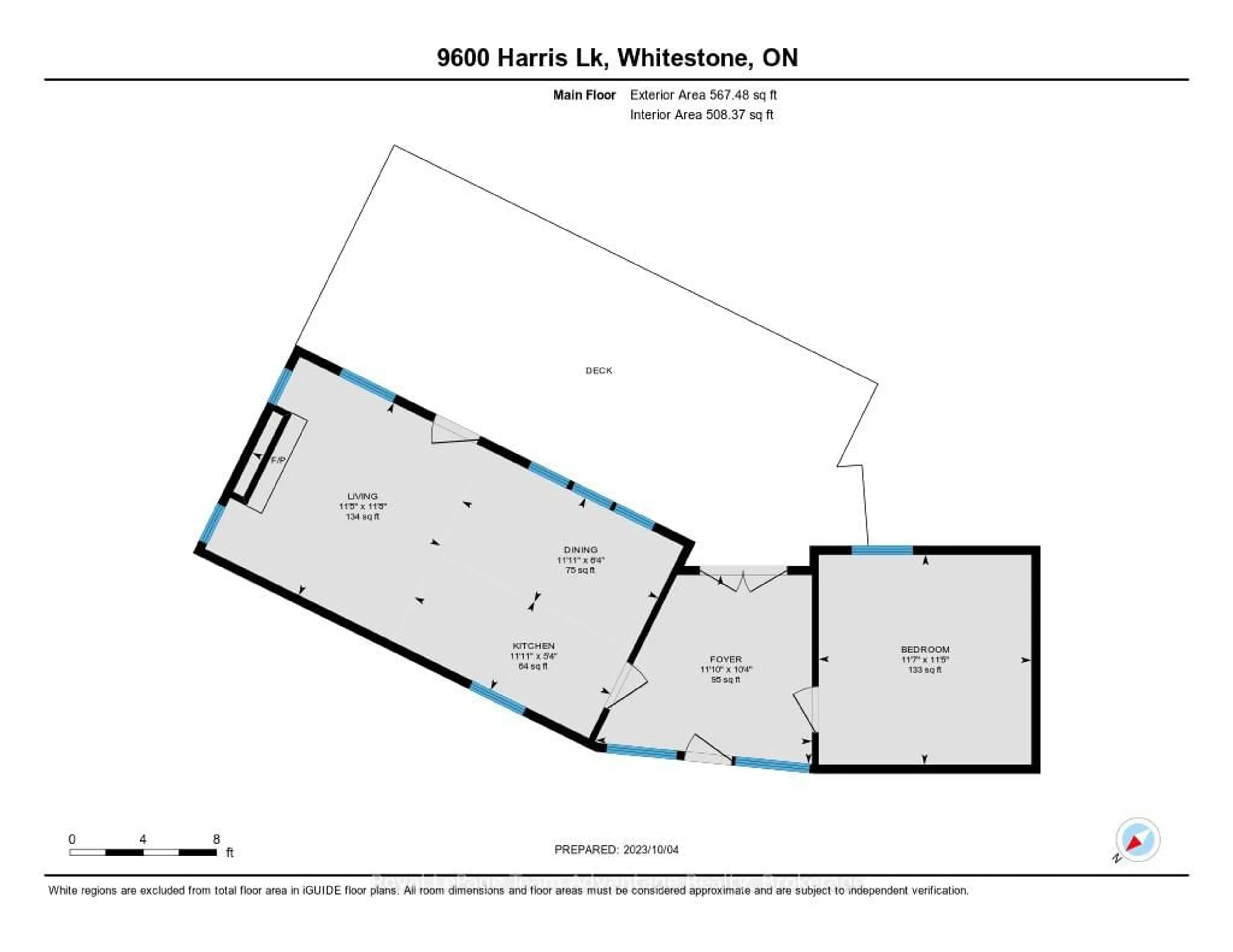 Floor plan for 9600 HARRIS LAKE water access only N/A, Whitestone Ontario P0A 1K0