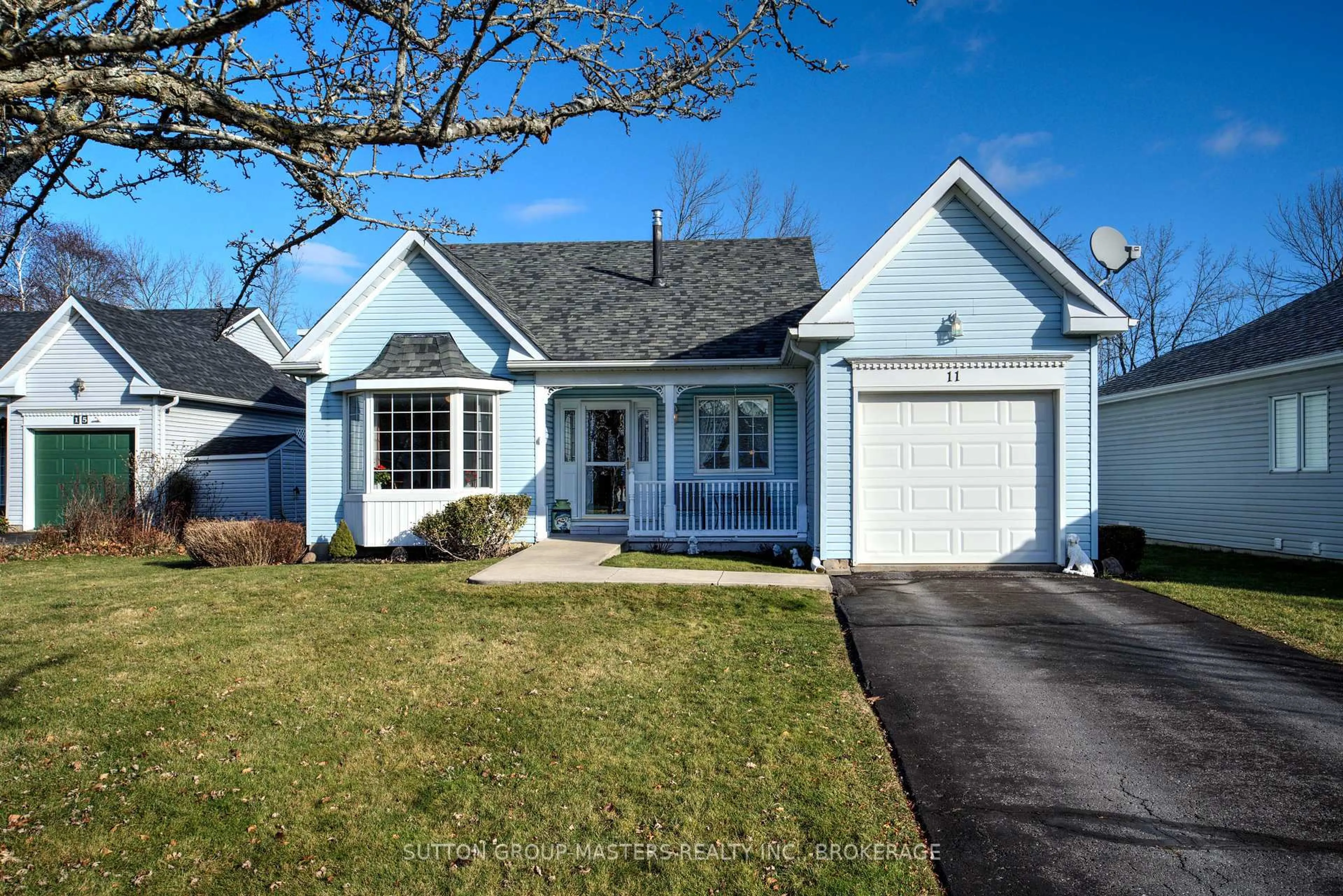 Home with vinyl exterior material, street for 11 Hawley Crt, Bath Ontario K0H 1G0