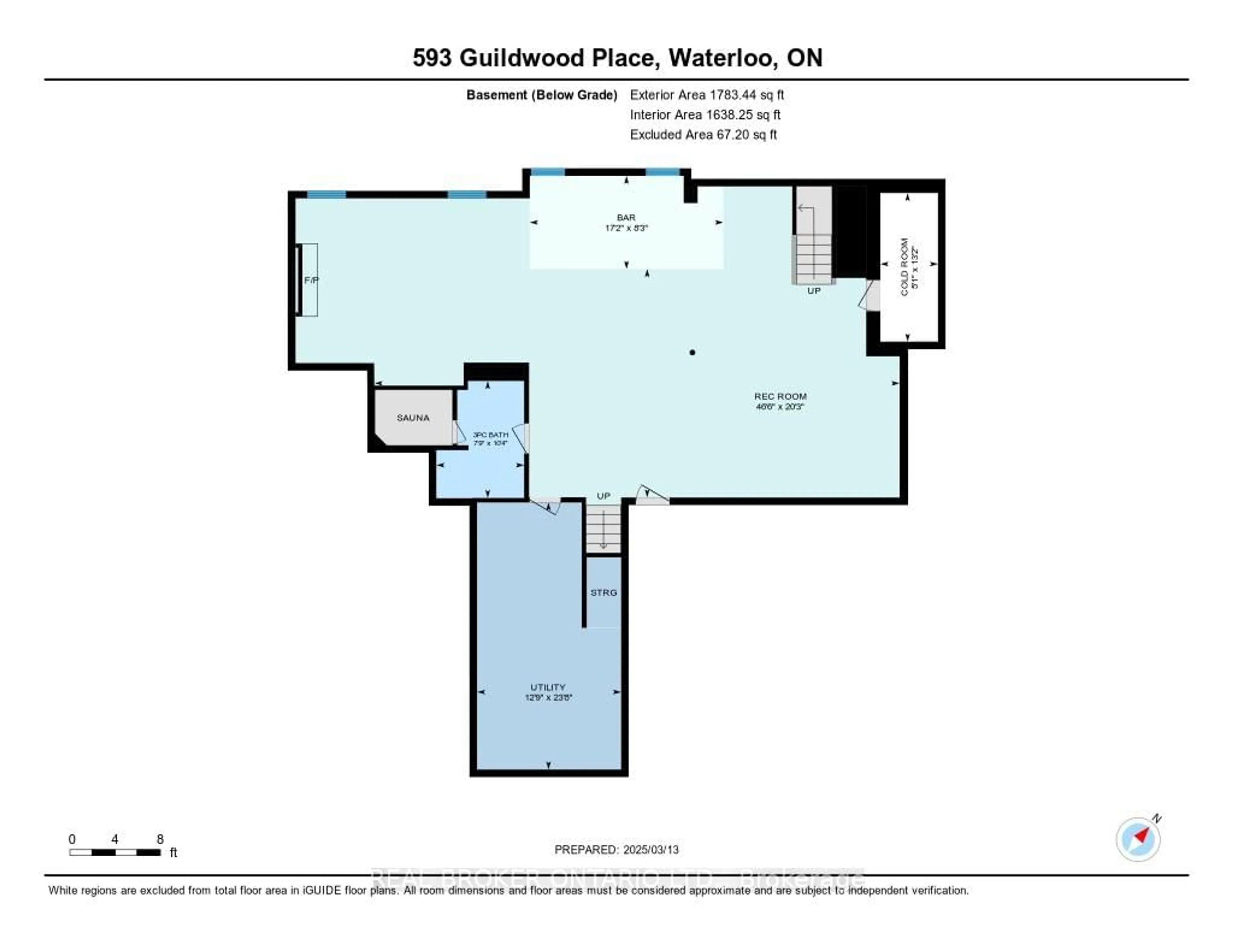 Floor plan for 593 Guildwood Pl, Waterloo Ontario N2K 3M3