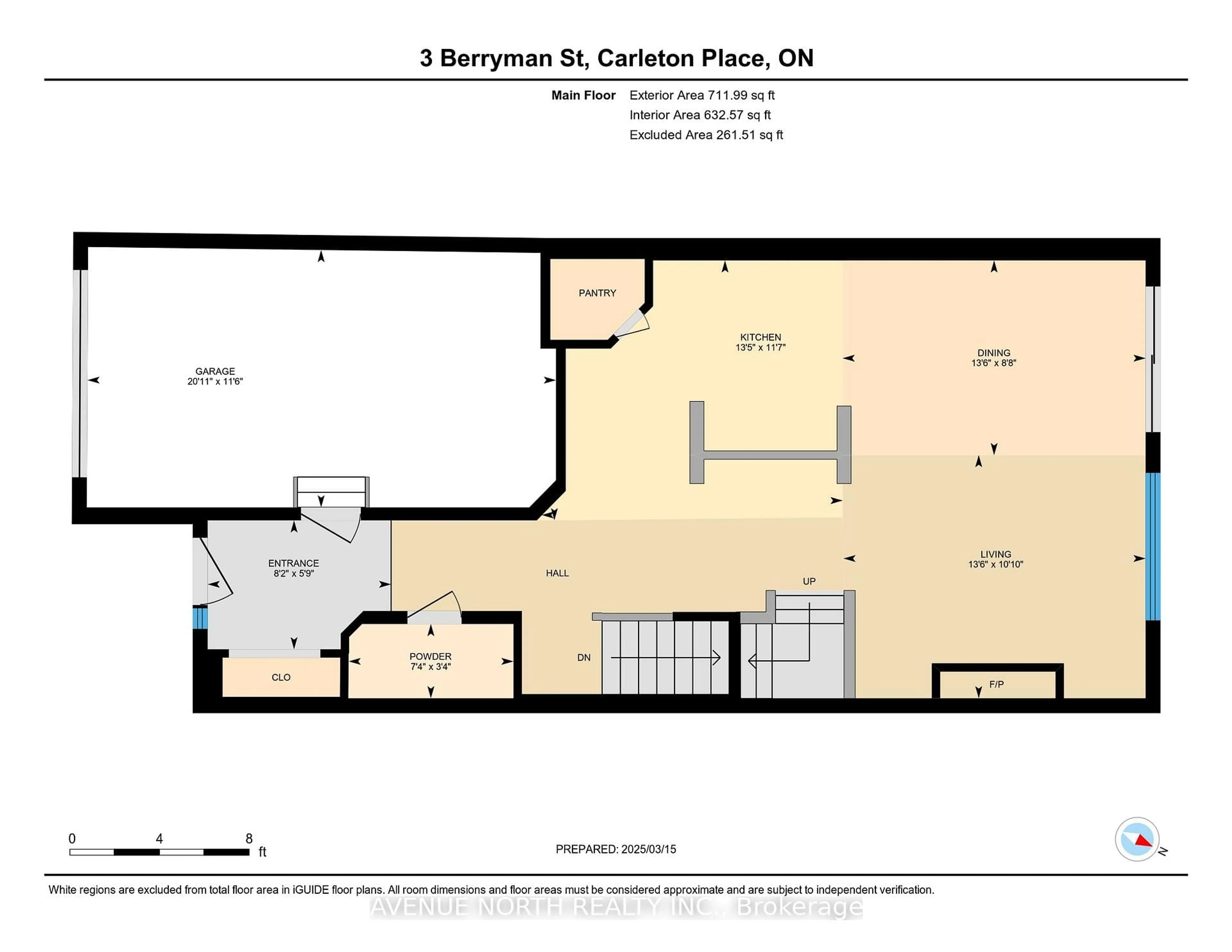 Floor plan for 3 Berryman St, Carleton Place Ontario K7C 0H5