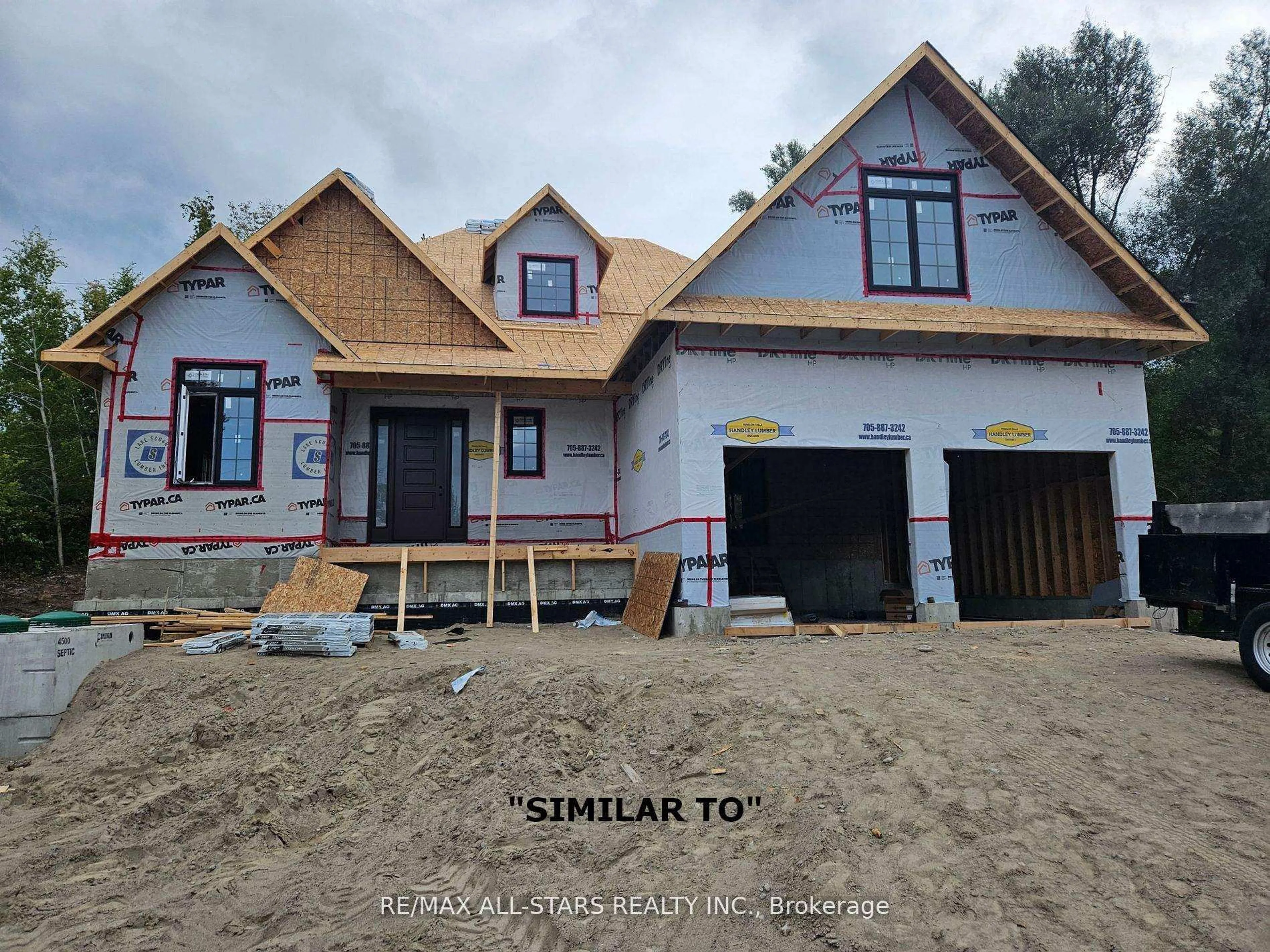 Home with brick exterior material, building for 837 Cedar Glen Rd, Kawartha Lakes Ontario K0M 1L0