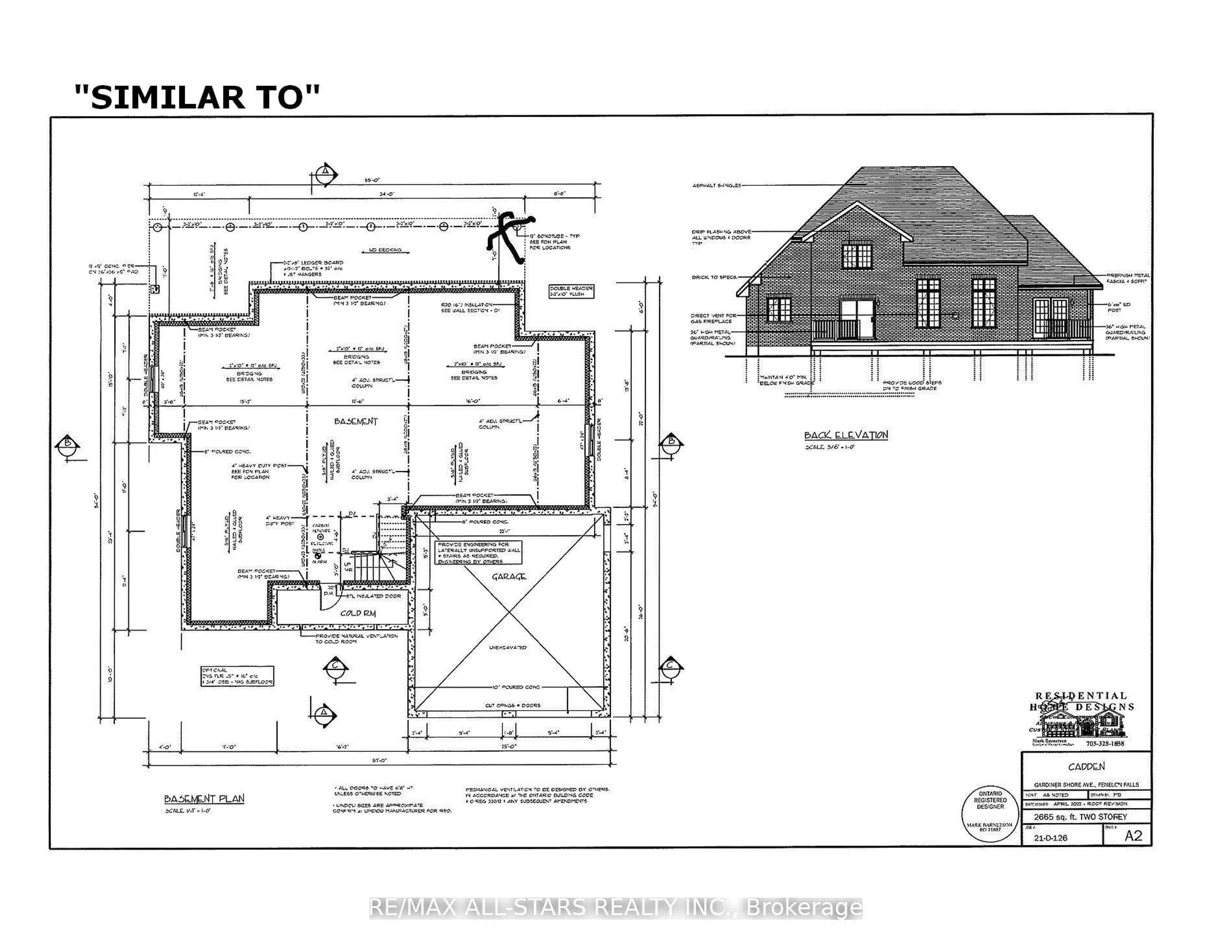 Floor plan for 837 Cedar Glen Rd, Kawartha Lakes Ontario K0M 1L0