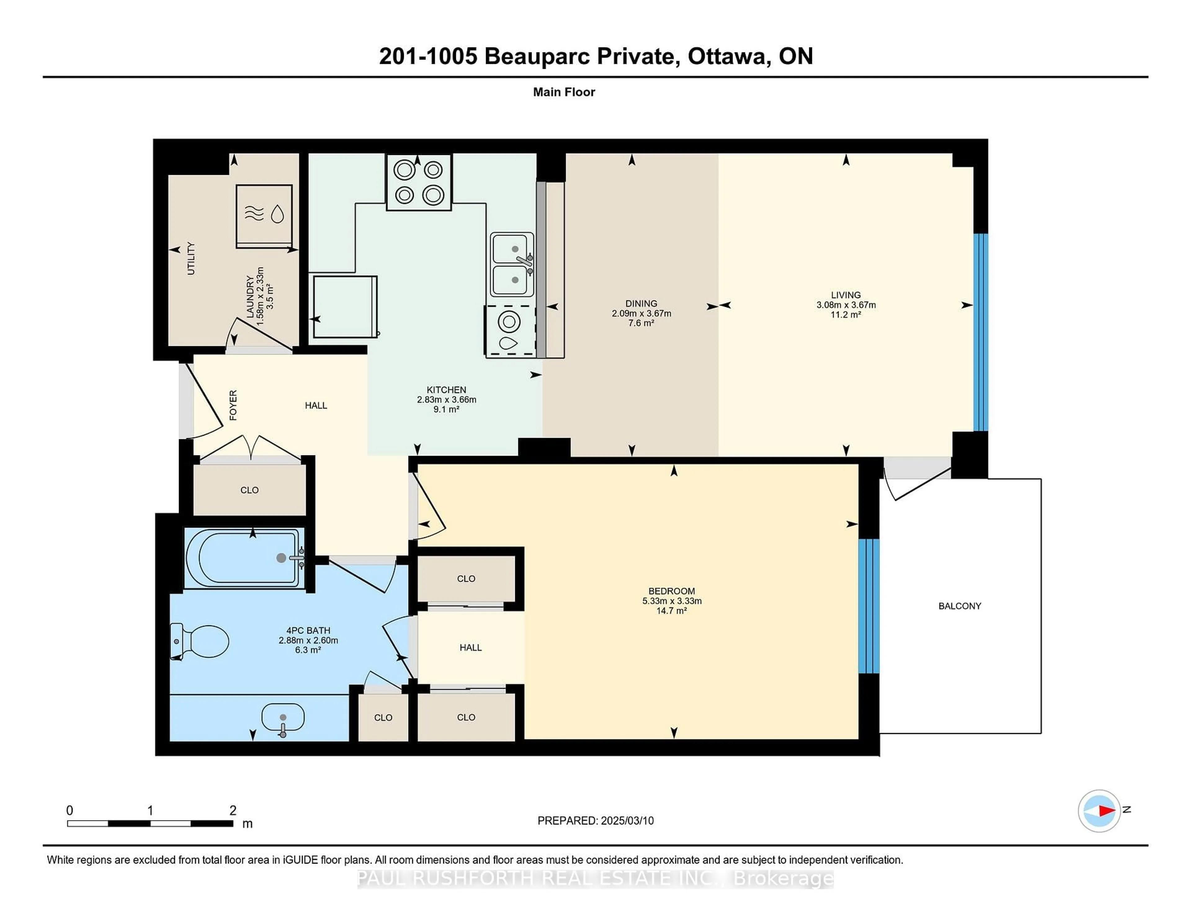 Floor plan for 1005 Beauparc N/A #201, Ottawa Ontario K1J 0A1