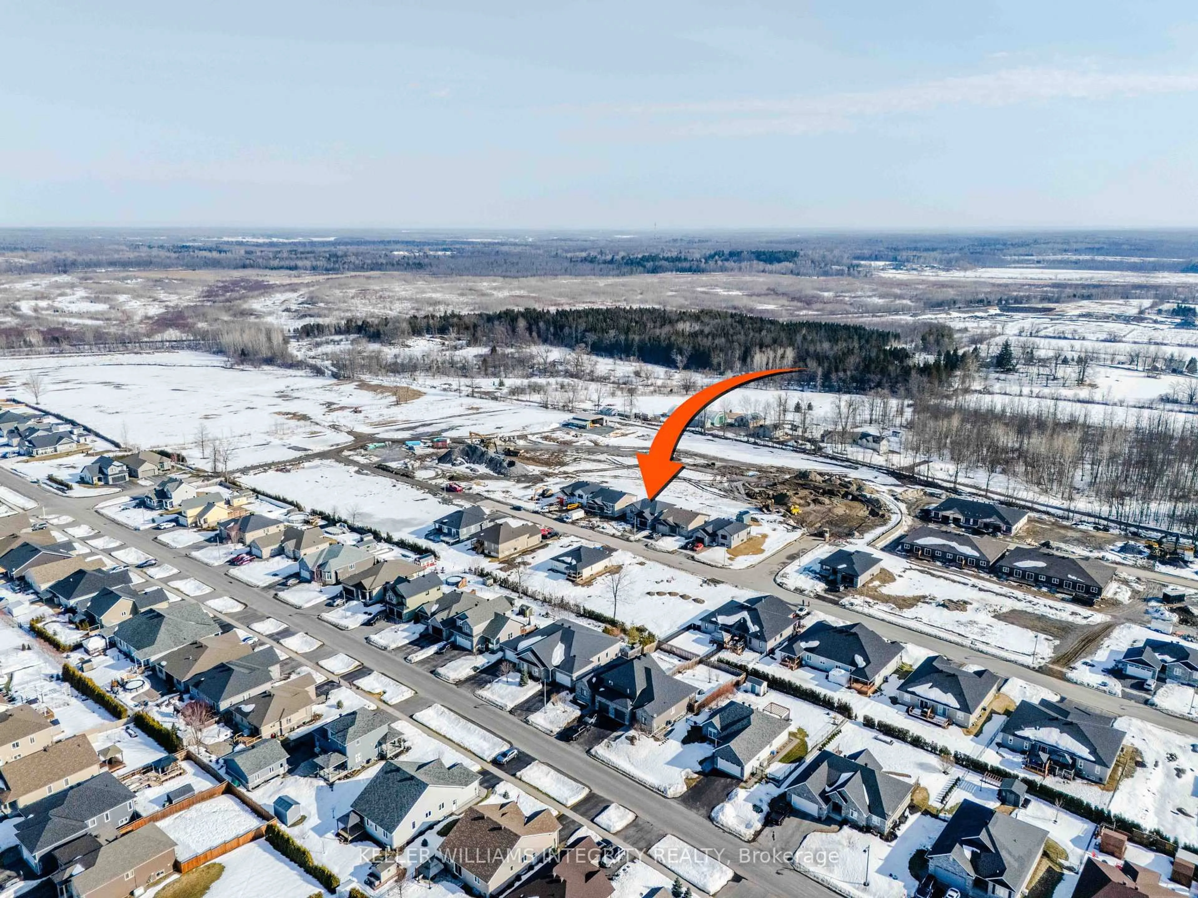 A pic from outside/outdoor area/front of a property/back of a property/a pic from drone, street for 59 Forrester Way, South Stormont Ontario K0C 1P0