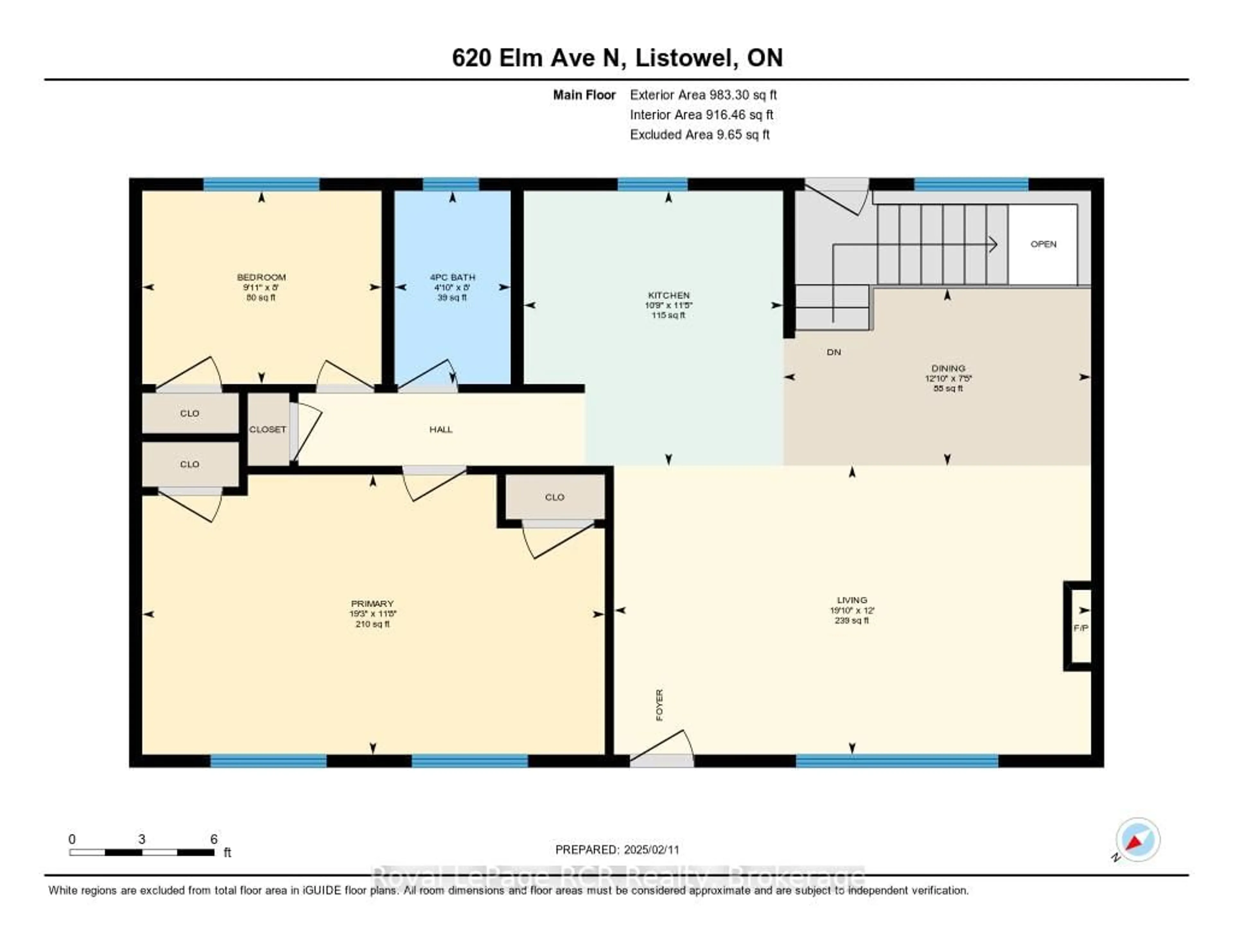 Floor plan for 620 Elm Ave, North Perth Ontario N4W 3G2