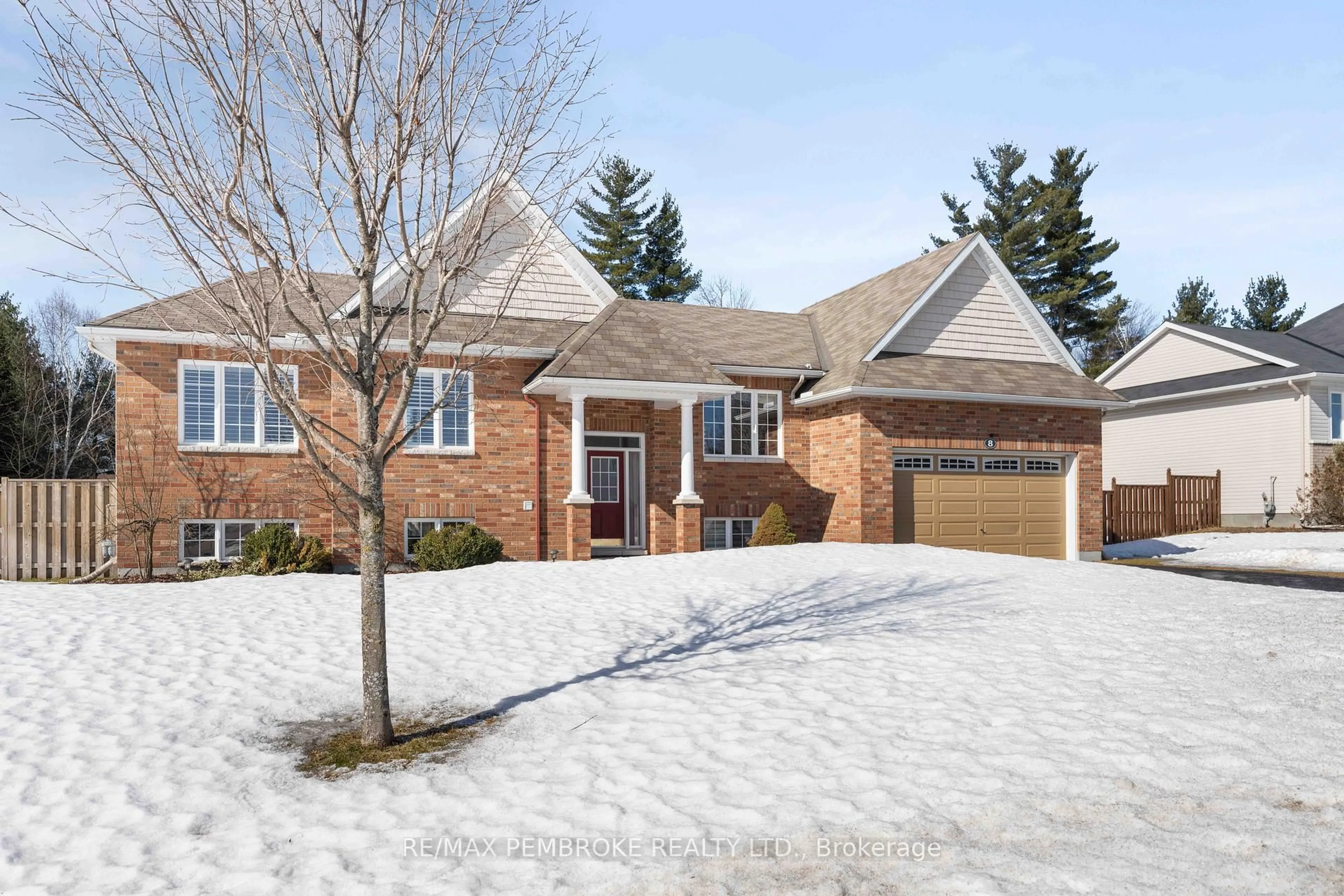 Home with brick exterior material, street for 8 Bedard Blvd, Petawawa Ontario K8H 0B7