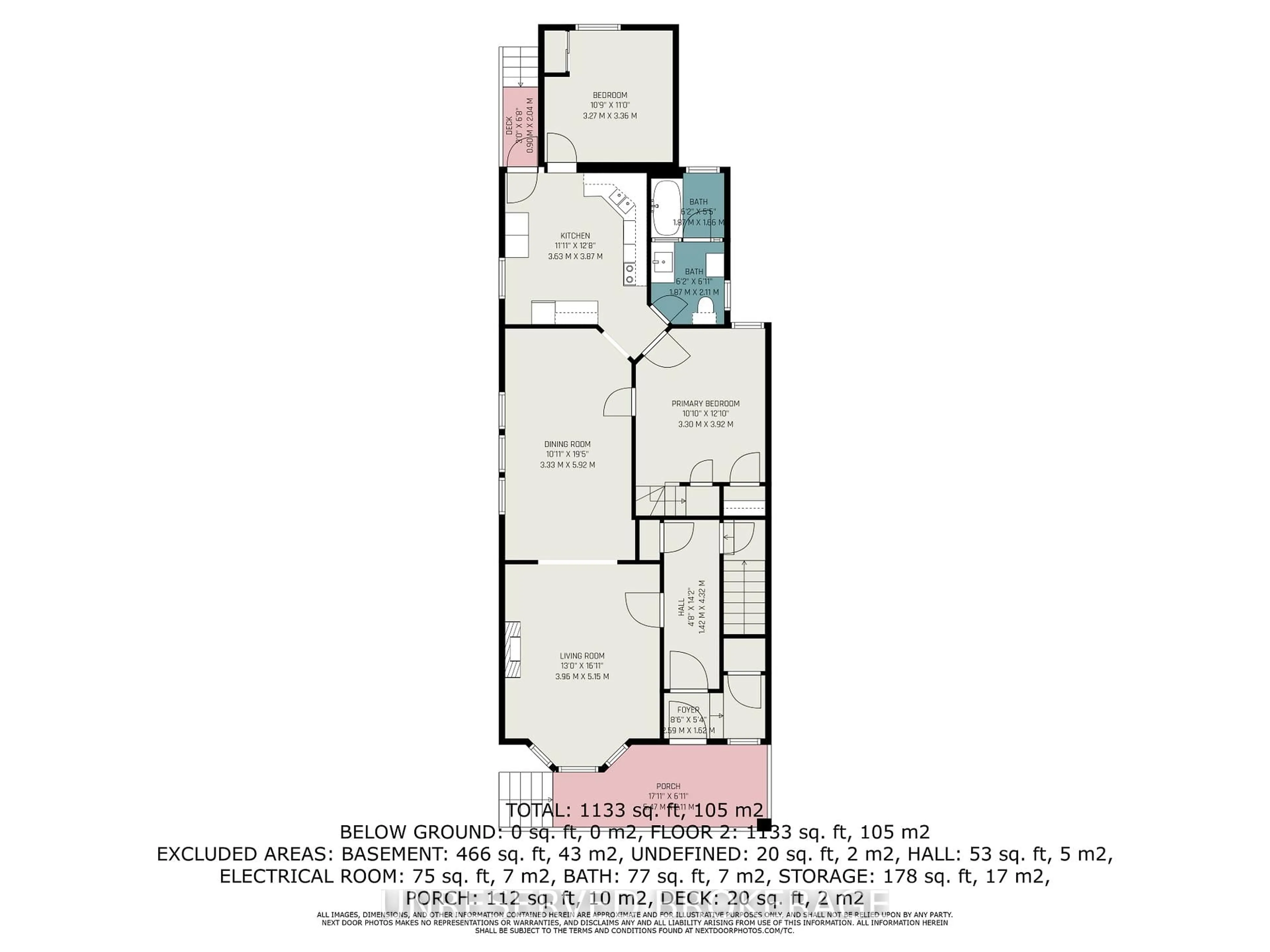 Floor plan for 270 Bronson Ave, Ottawa Ontario K1R 6H8