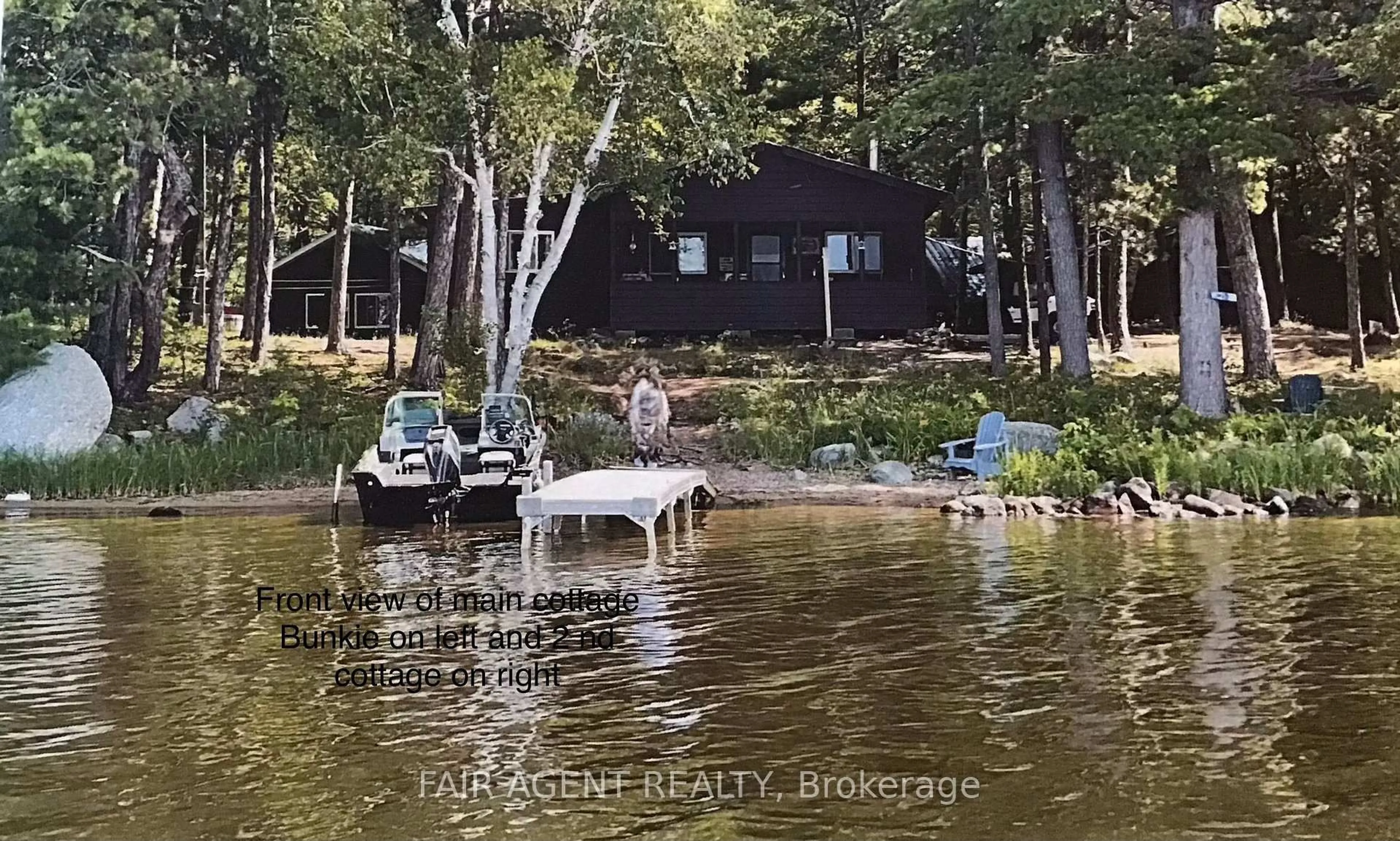 A pic from outside/outdoor area/front of a property/back of a property/a pic from drone, water/lake/river/ocean view for LTWC21 East Harwood Island N/A, West Nipissing Ontario P0H 1W0