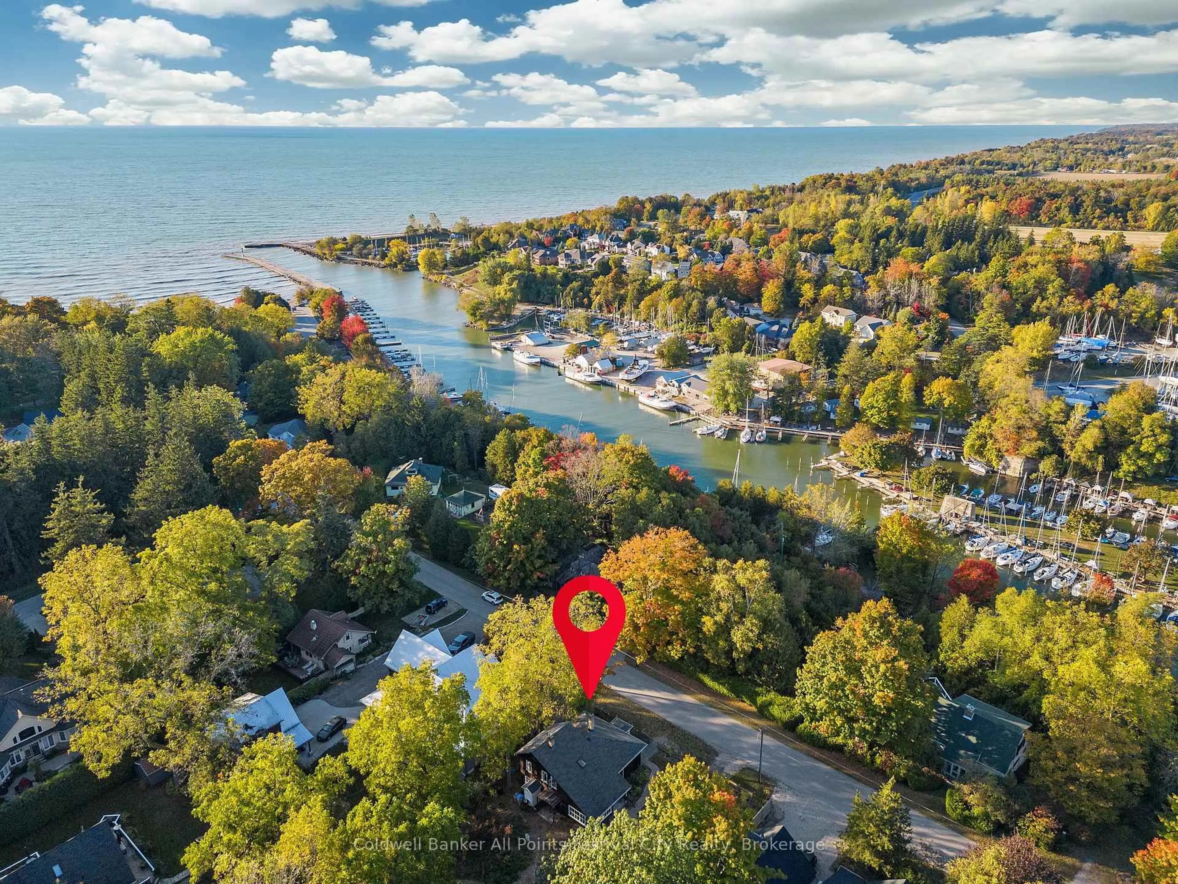 A pic from outside/outdoor area/front of a property/back of a property/a pic from drone, water/lake/river/ocean view for 26 Bayfield Terr, Bluewater Ontario N0M 1G0