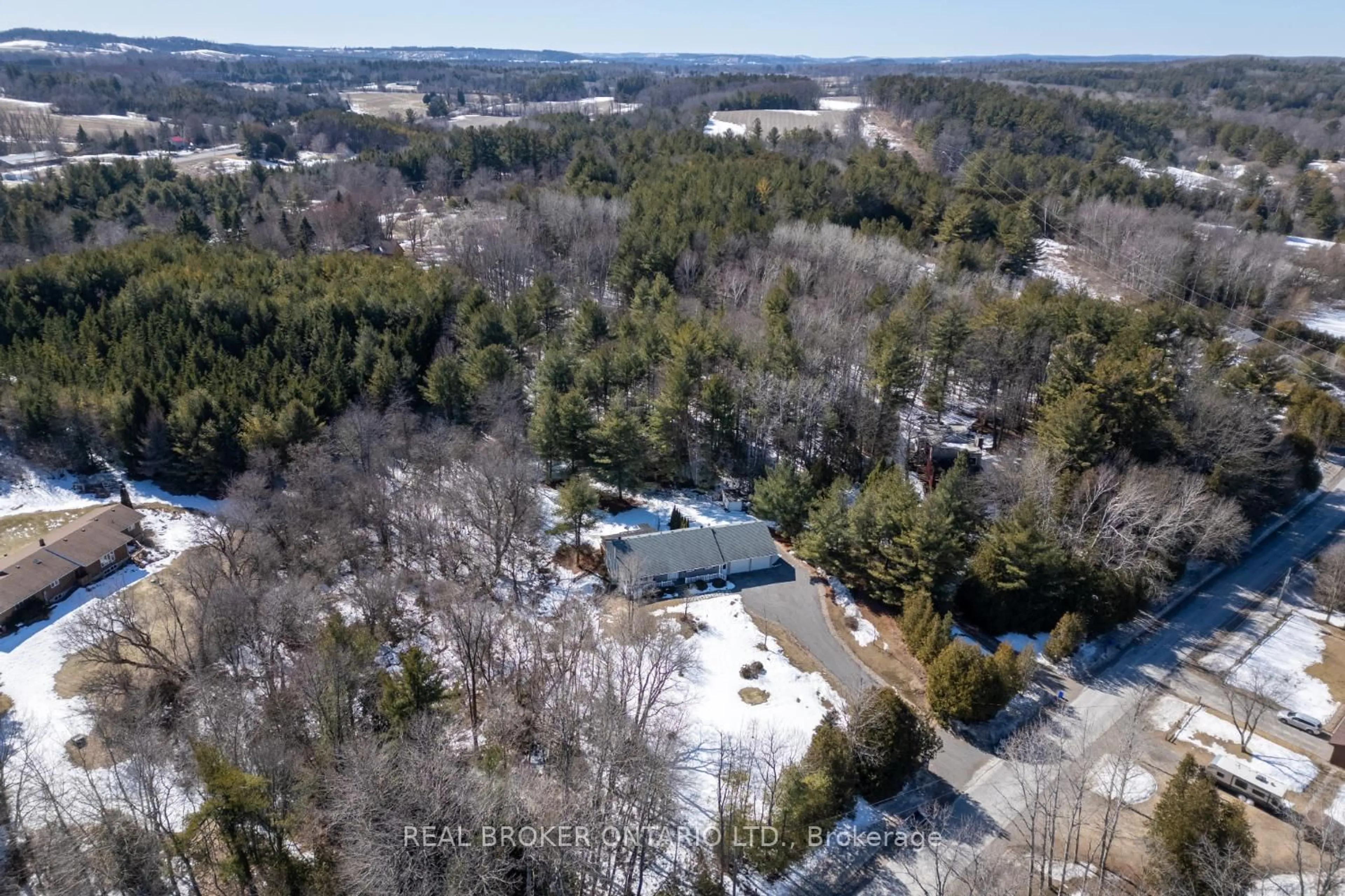 A pic from outside/outdoor area/front of a property/back of a property/a pic from drone, forest/trees view for 7295 Cavan Rd, Hamilton Township Ontario K0L 1E0