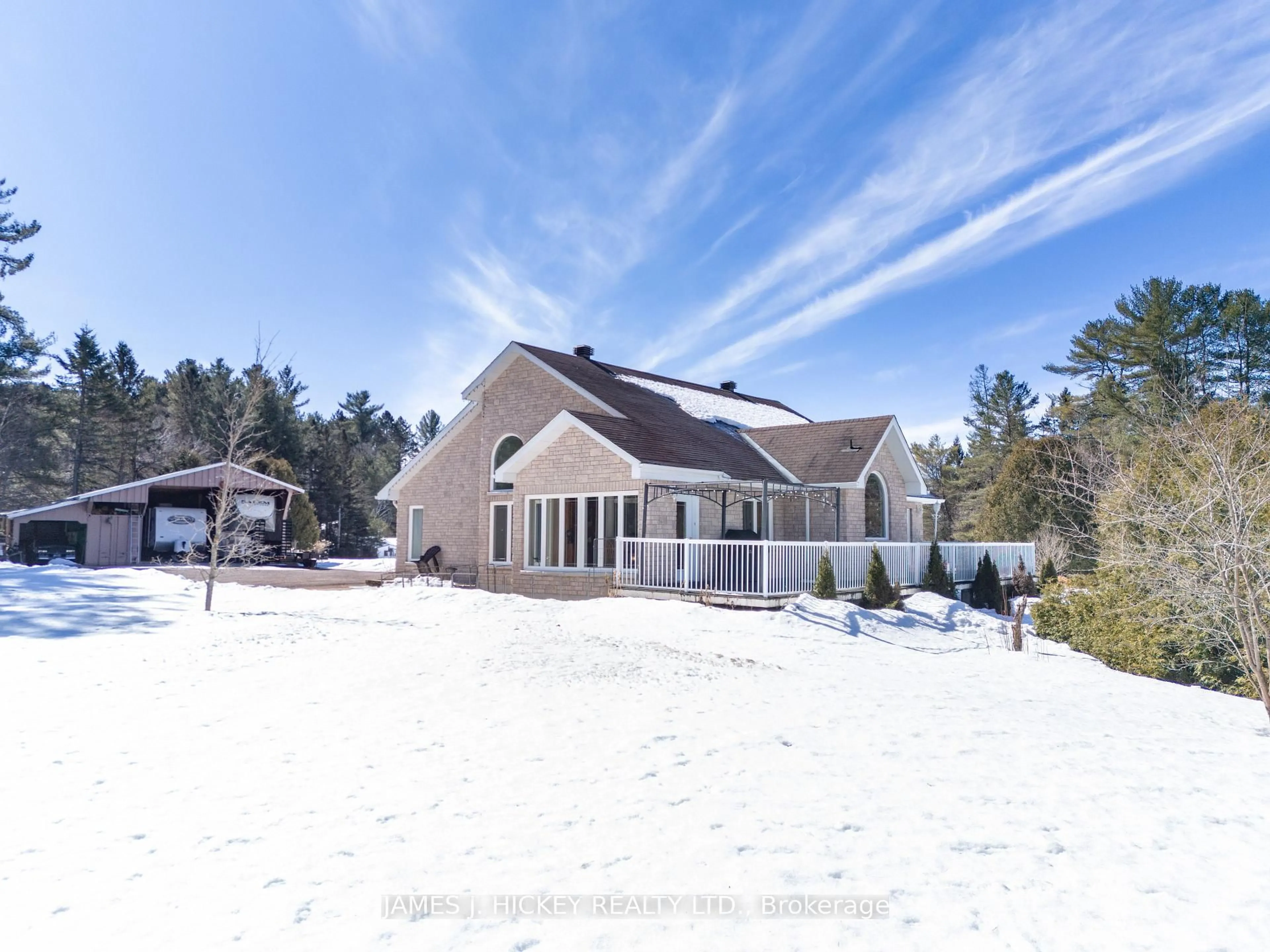 A pic from outside/outdoor area/front of a property/back of a property/a pic from drone, unknown for 12 Boudreau Rd, Mackey Ontario K0J 2B0