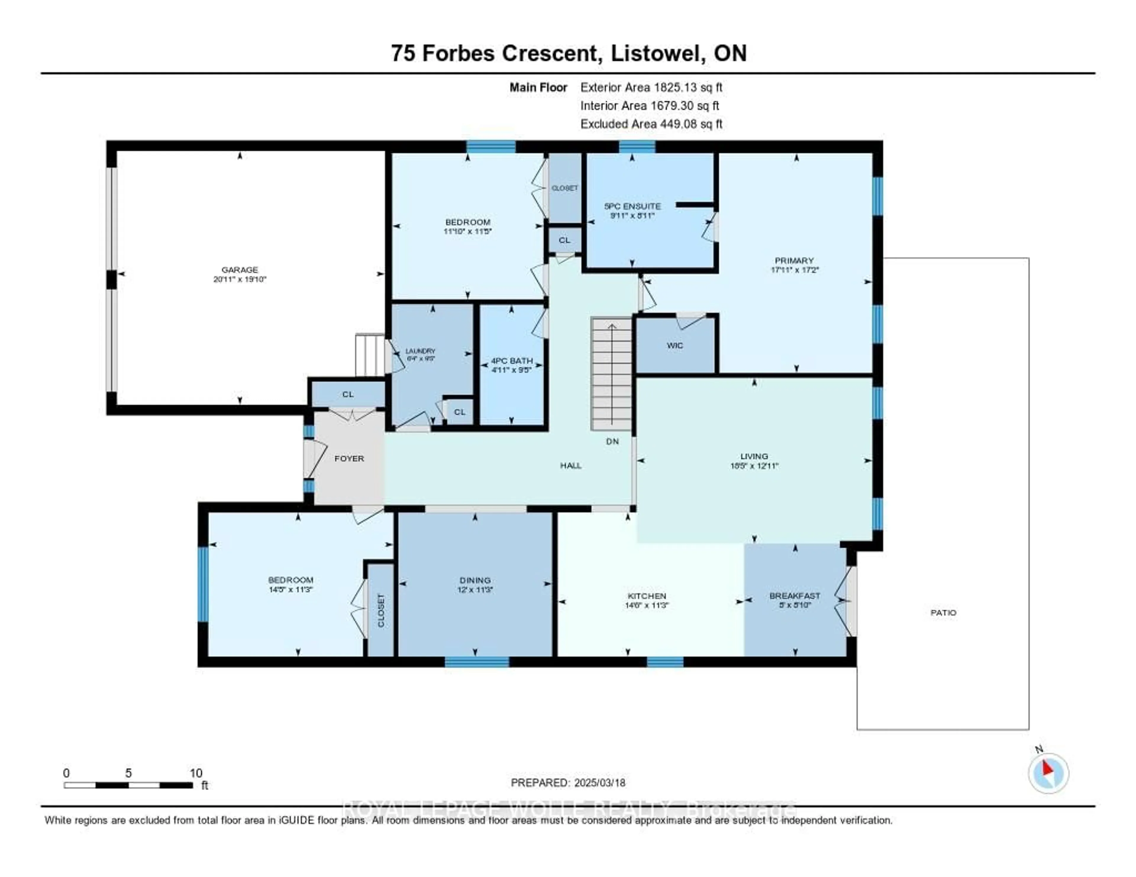 Floor plan for 75 Forbes Cres, North Perth Ontario N4W 0B8