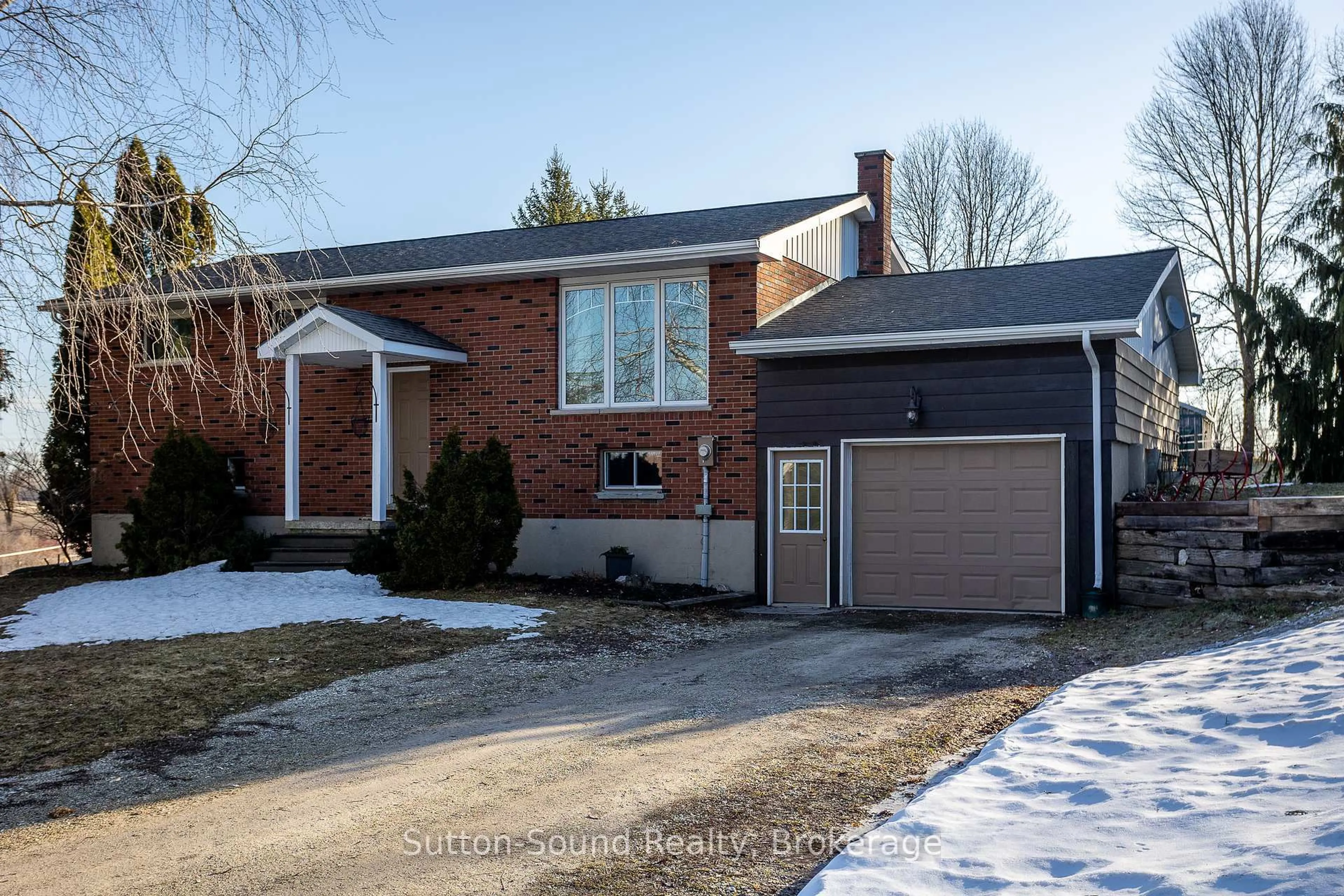 Home with brick exterior material, street for 338179 11 Concession, Meaford Ontario N4K 5N8