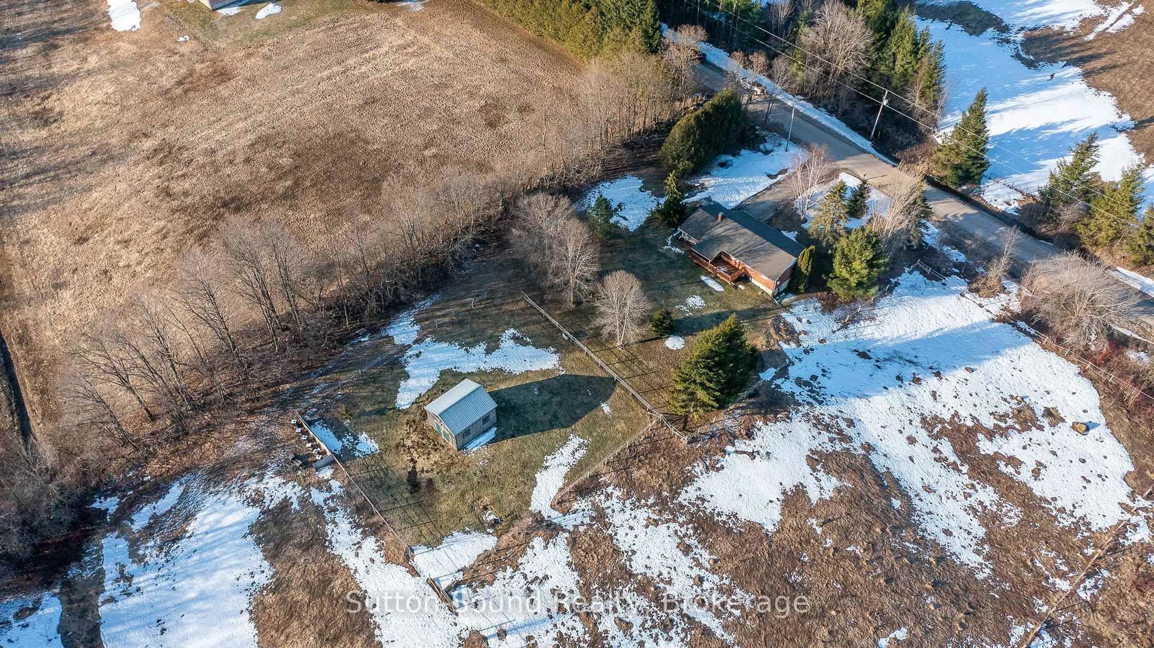 A pic from outside/outdoor area/front of a property/back of a property/a pic from drone, street for 338179 11 Concession, Meaford Ontario N4K 5N8