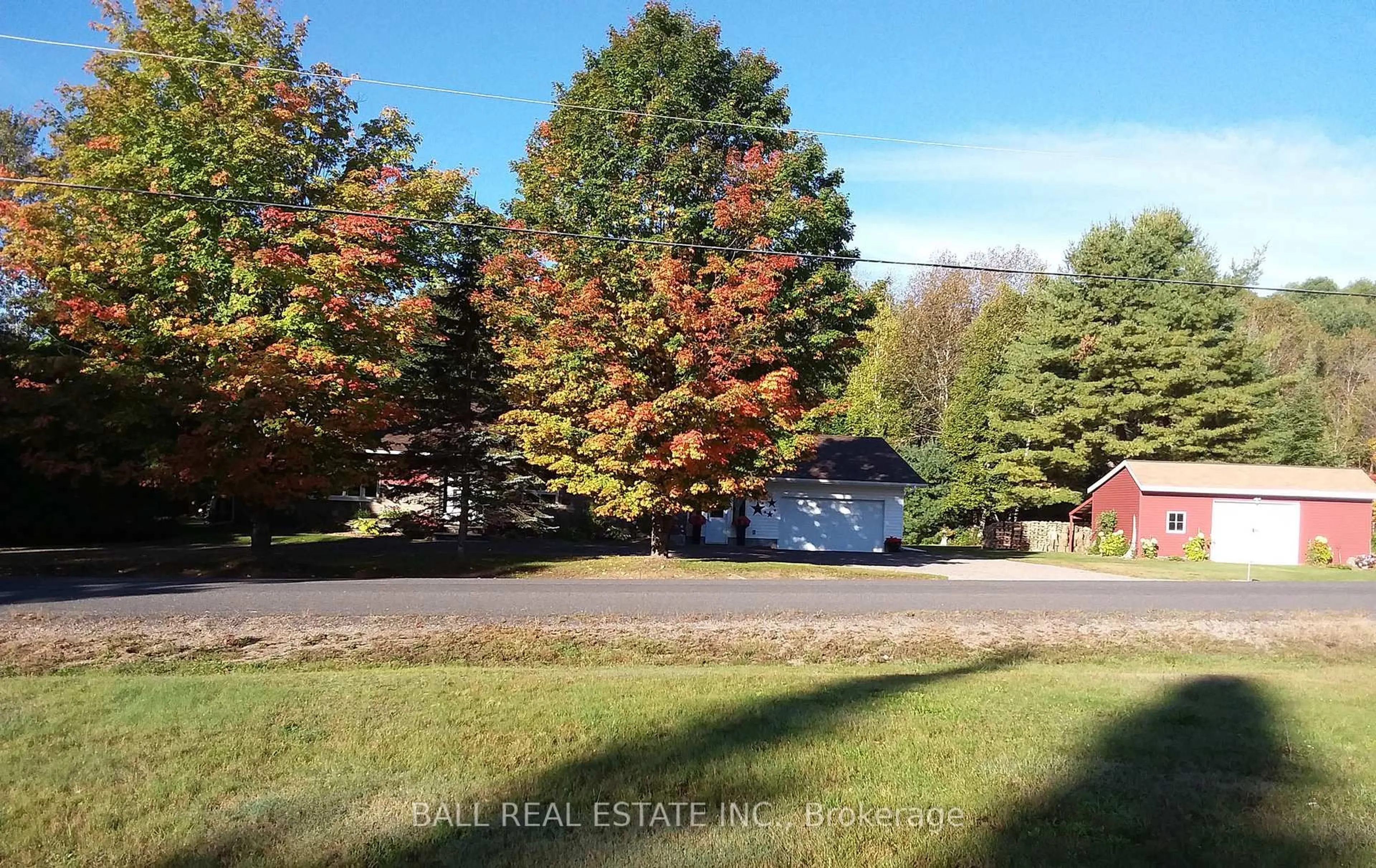 A pic from outside/outdoor area/front of a property/back of a property/a pic from drone, forest/trees view for 1017 Clement Lake Rd, Highlands East Ontario K0L 3C0