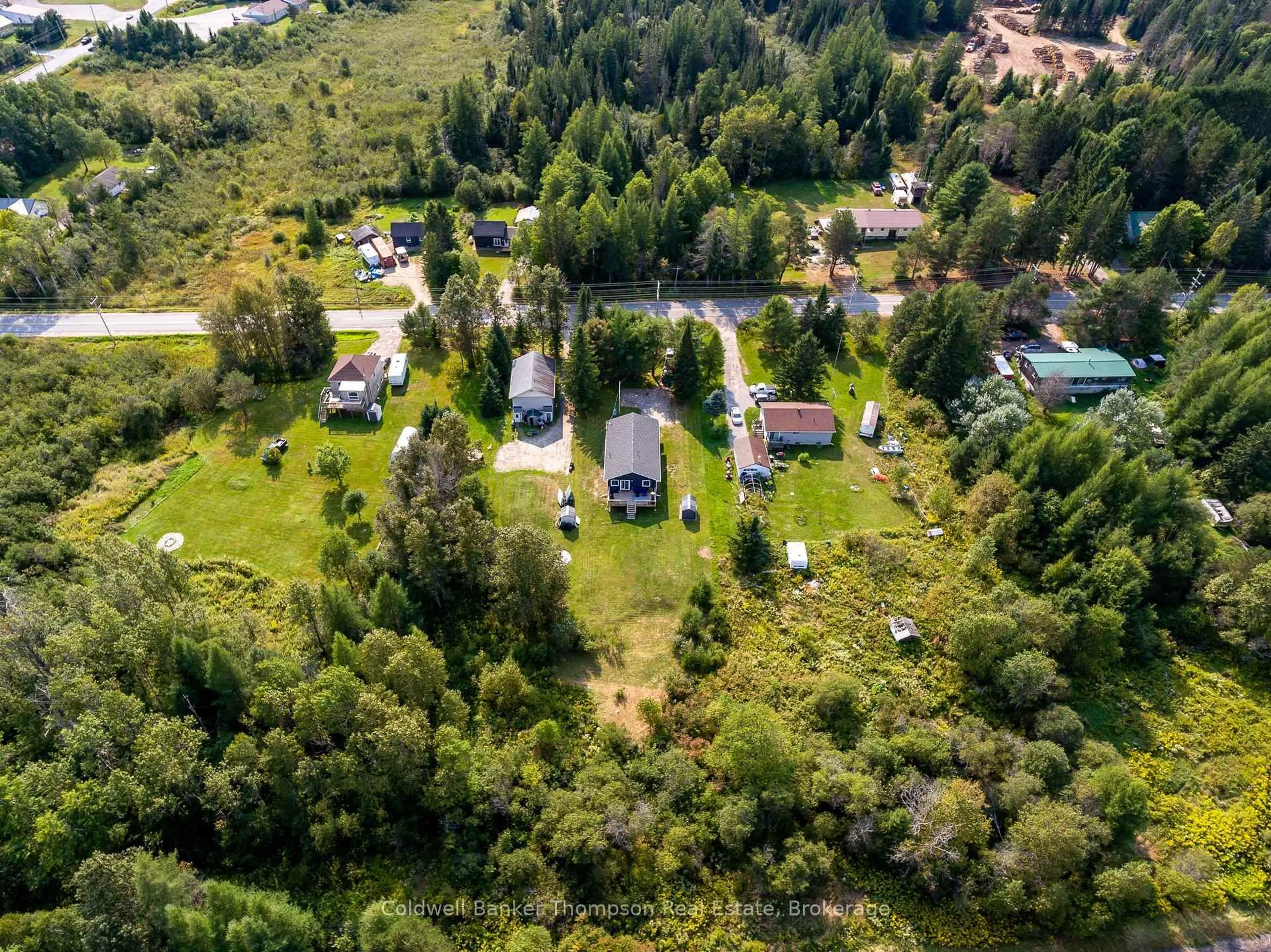 A pic from outside/outdoor area/front of a property/back of a property/a pic from drone, forest/trees view for 2257 Highway 592 N/A, Perry Ontario P0A 1J0