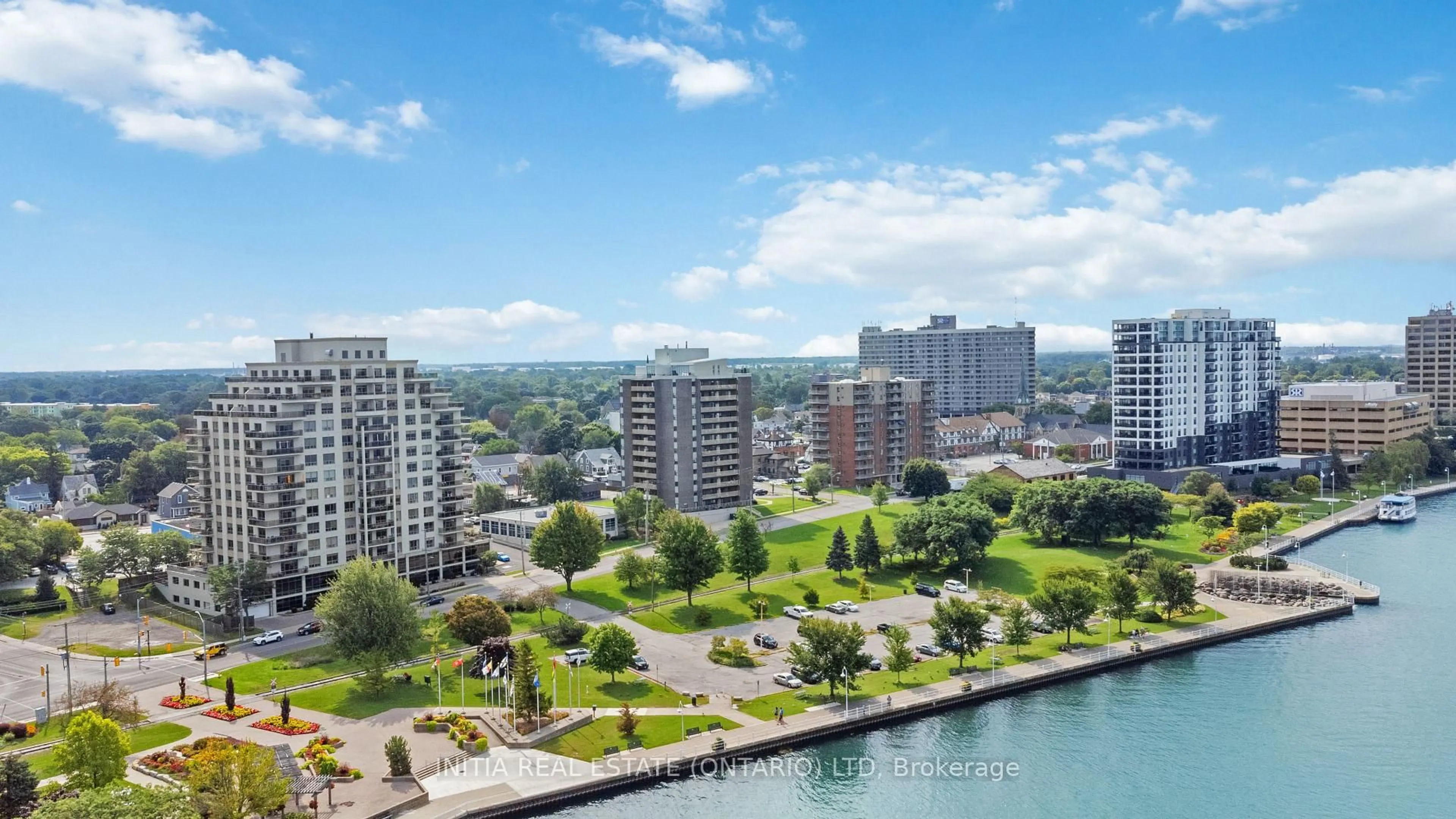 A pic from outside/outdoor area/front of a property/back of a property/a pic from drone, water/lake/river/ocean view for 350 Front St #606, Sarnia Ontario N7T 0A1