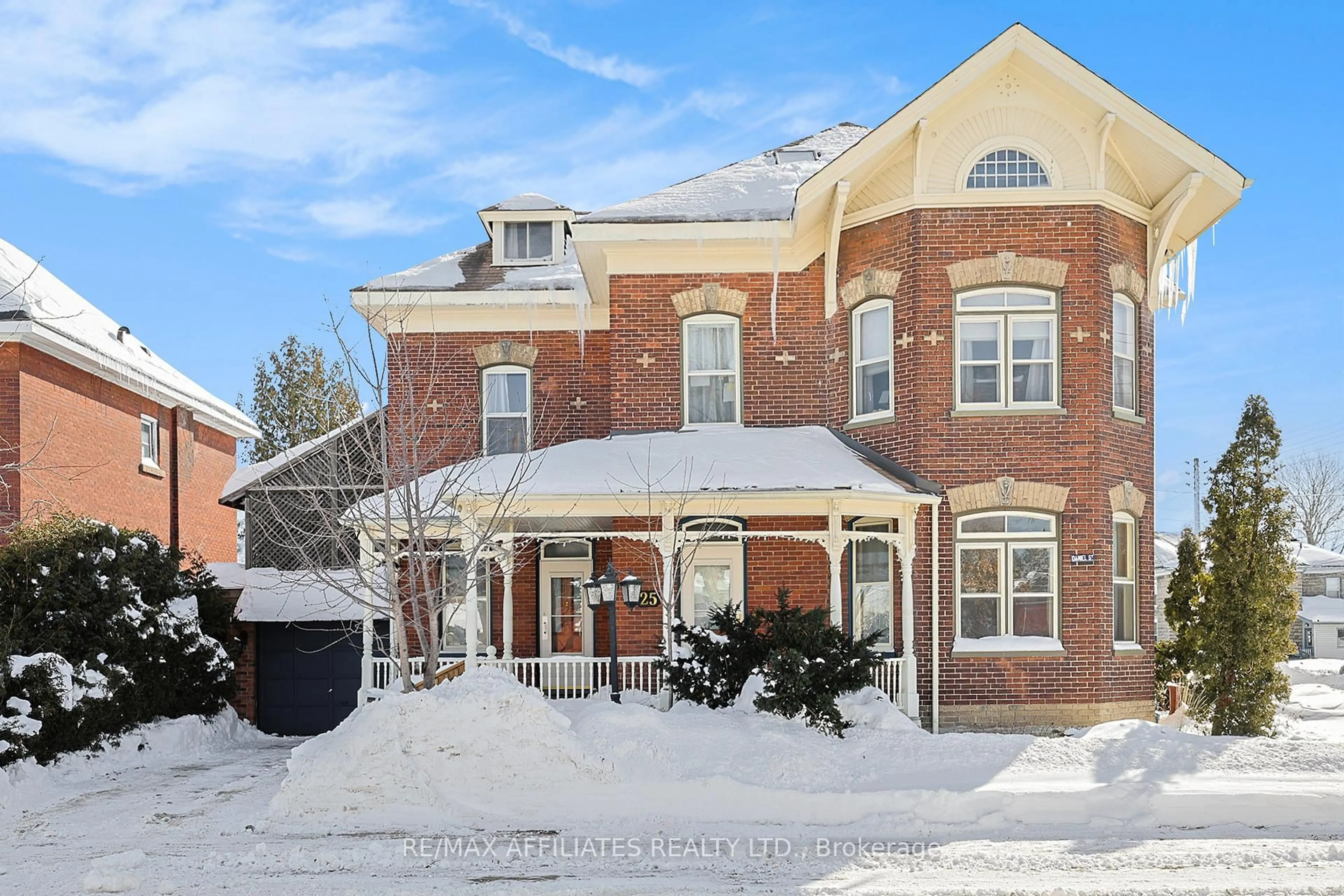 Home with brick exterior material, street for 25 Daniel St, Smith Falls Ontario K7A 1J4