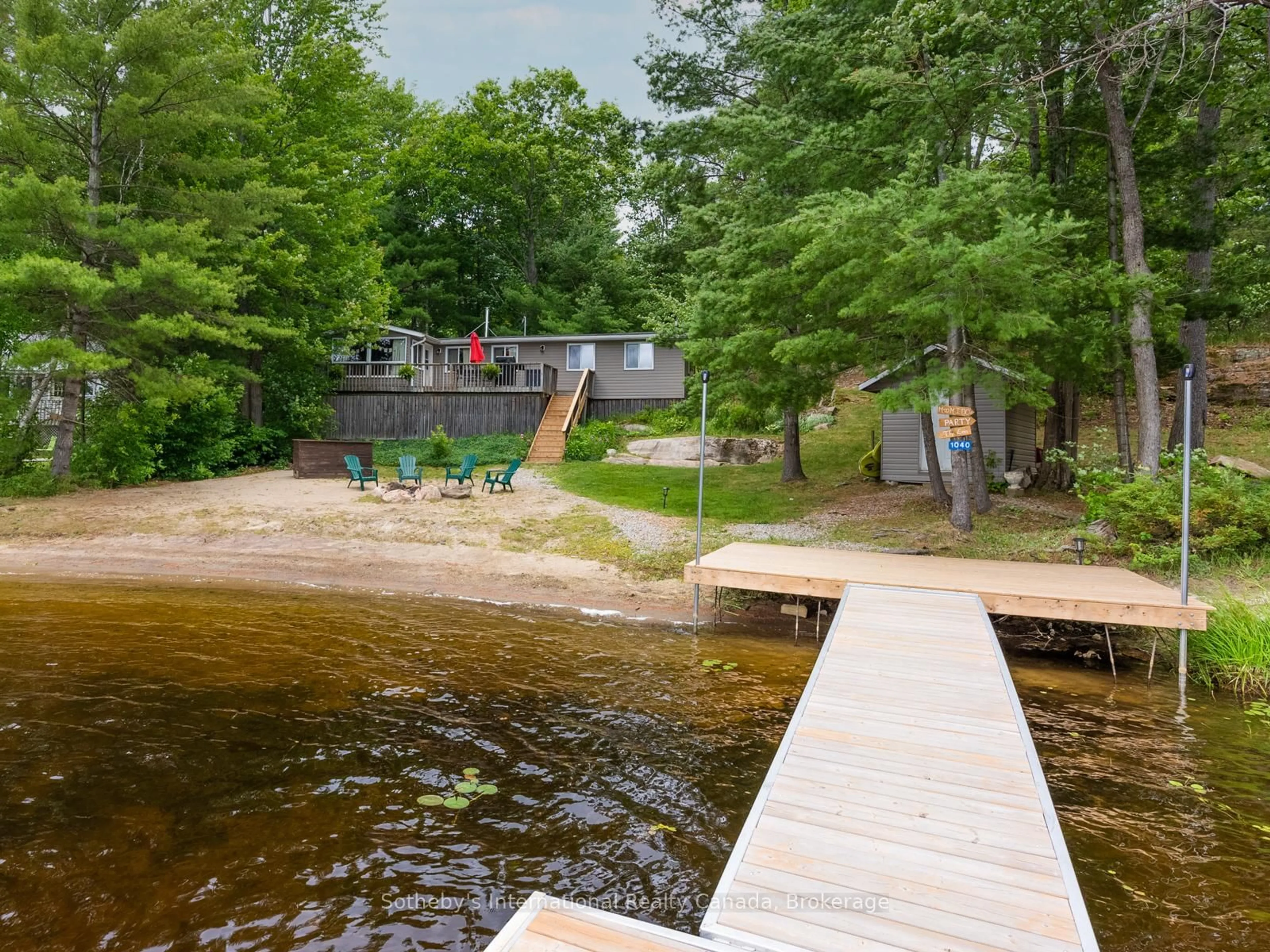 A pic from outside/outdoor area/front of a property/back of a property/a pic from drone, water/lake/river/ocean view for 1040 Kahshe Lake N/A, Gravenhurst Ontario P0E 1G0