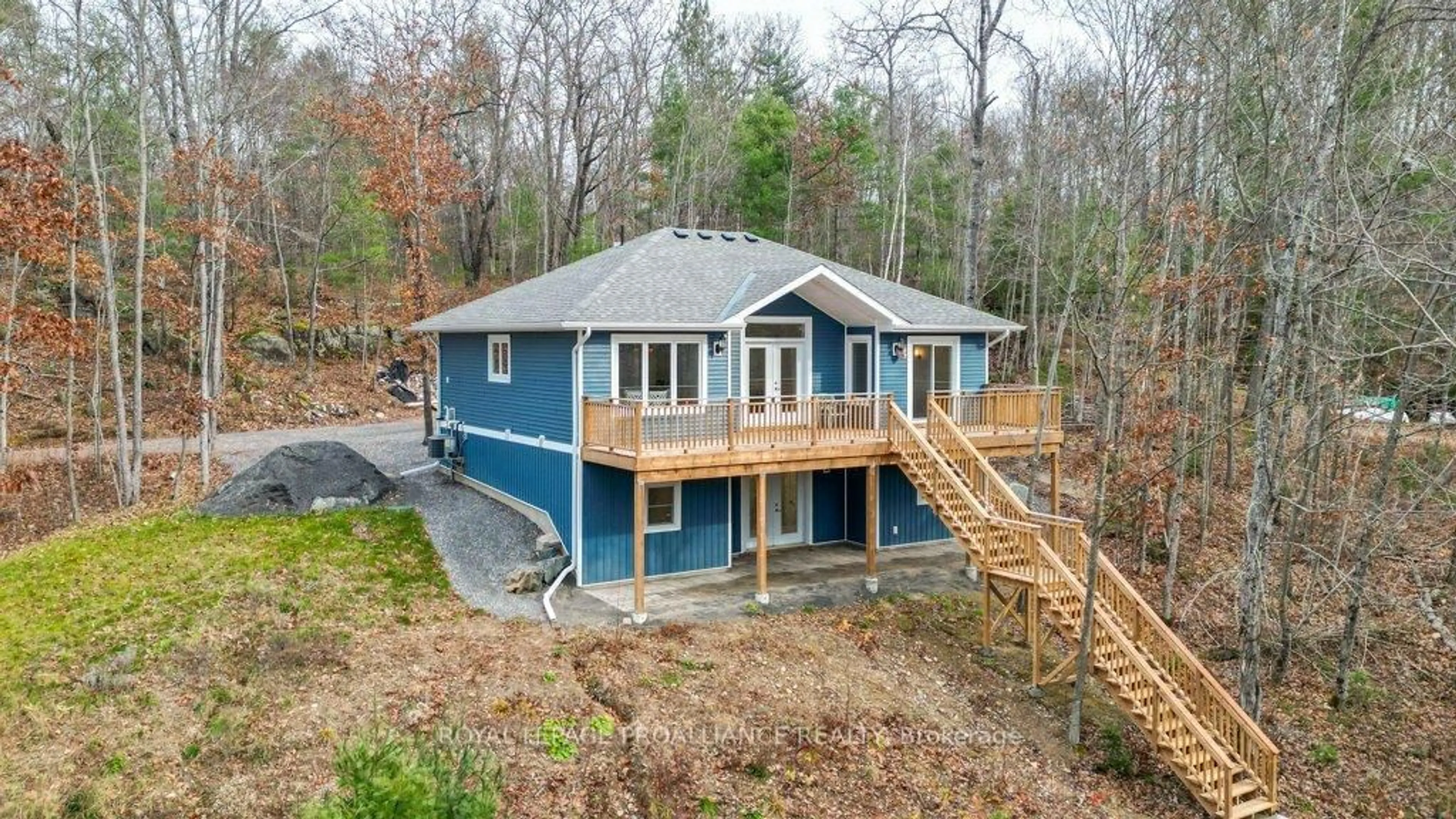 A pic from outside/outdoor area/front of a property/back of a property/a pic from drone, water/lake/river/ocean view for 530 Addington Rd 5 Rd, Cloyne Ontario K0H 1K0